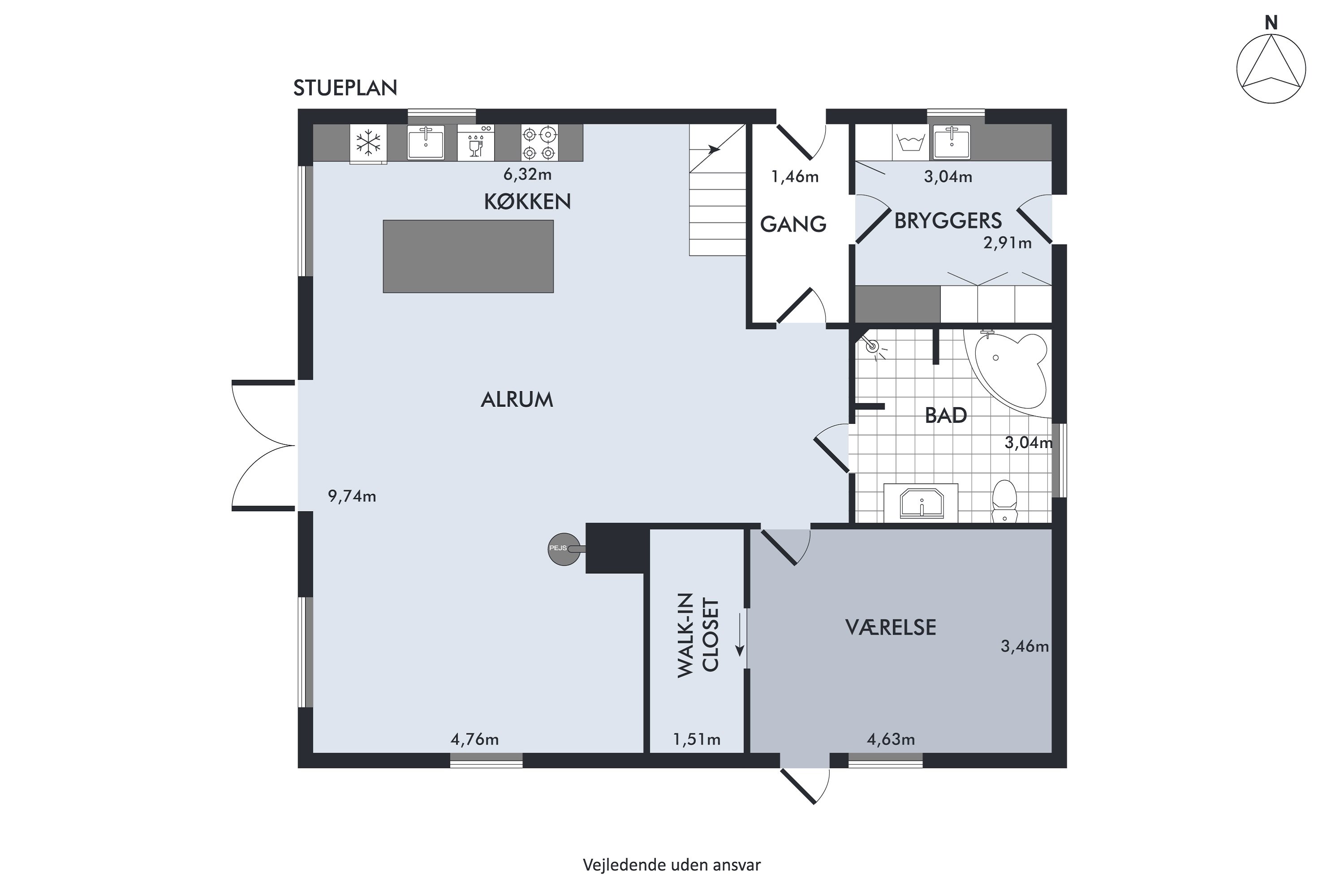 Plantegninger billede af Østervej 14, Mjels, 6430 Nordborg