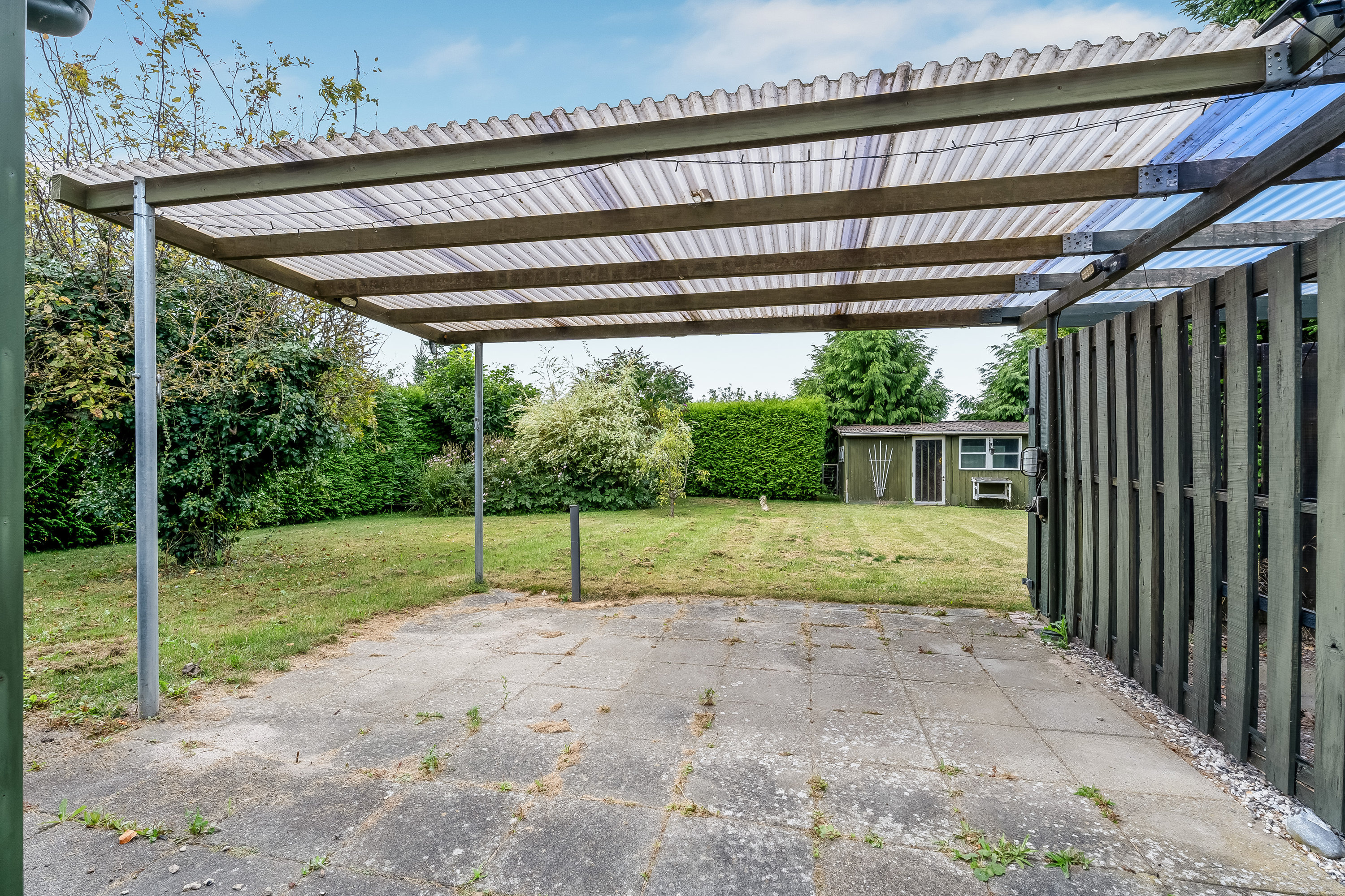 Fremhævet overdækket terrasse billede i fuldskærmstilstand. Billede af Bøgetvej 25, Utterslev, 4913 Horslunde