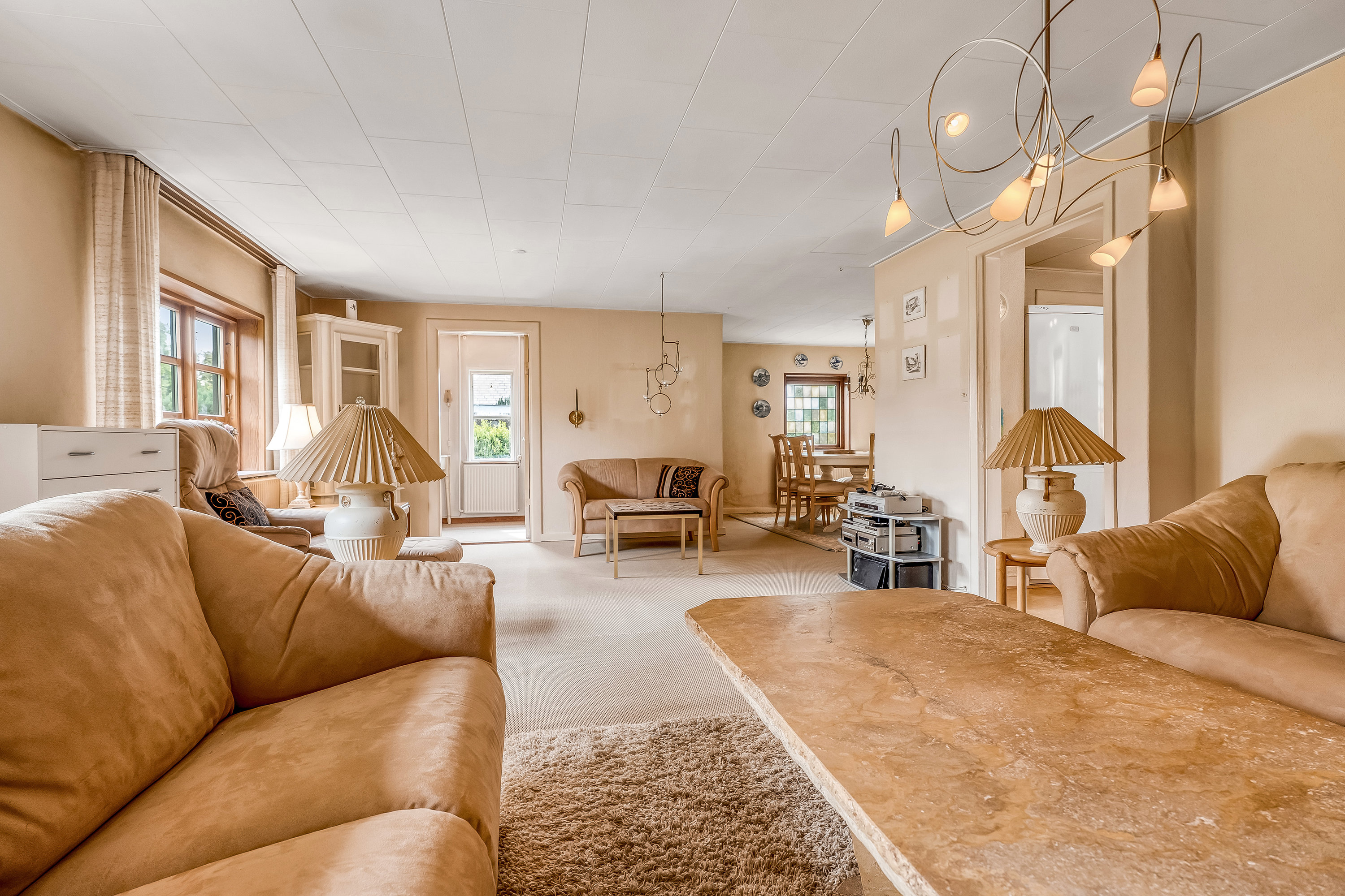 Fremhævet stue billede i fuldskærmstilstand. Billede af Bøgetvej 25, Utterslev, 4913 Horslunde