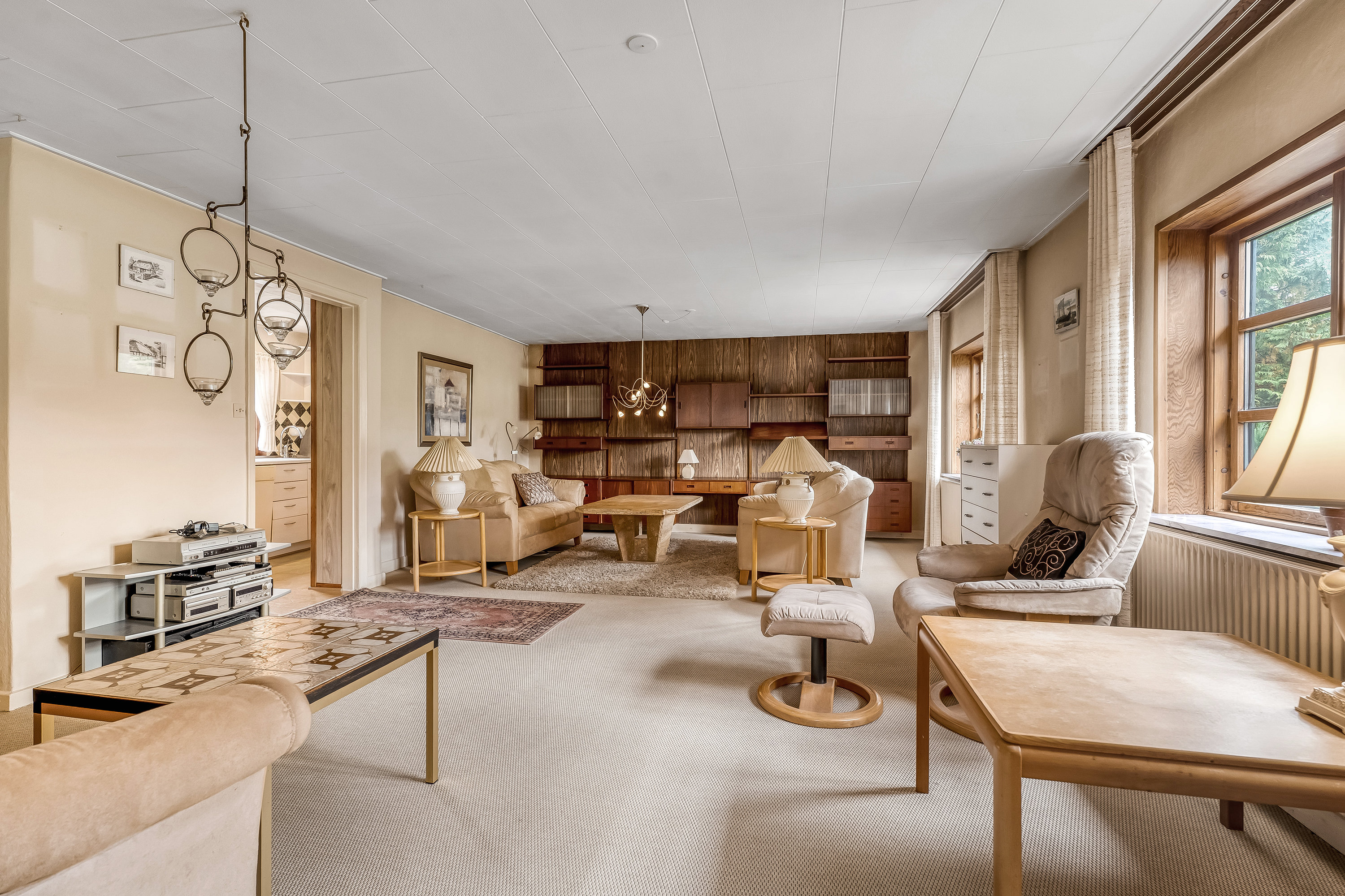 Fremhævet stue billede i fuldskærmstilstand. Billede af Bøgetvej 25, Utterslev, 4913 Horslunde