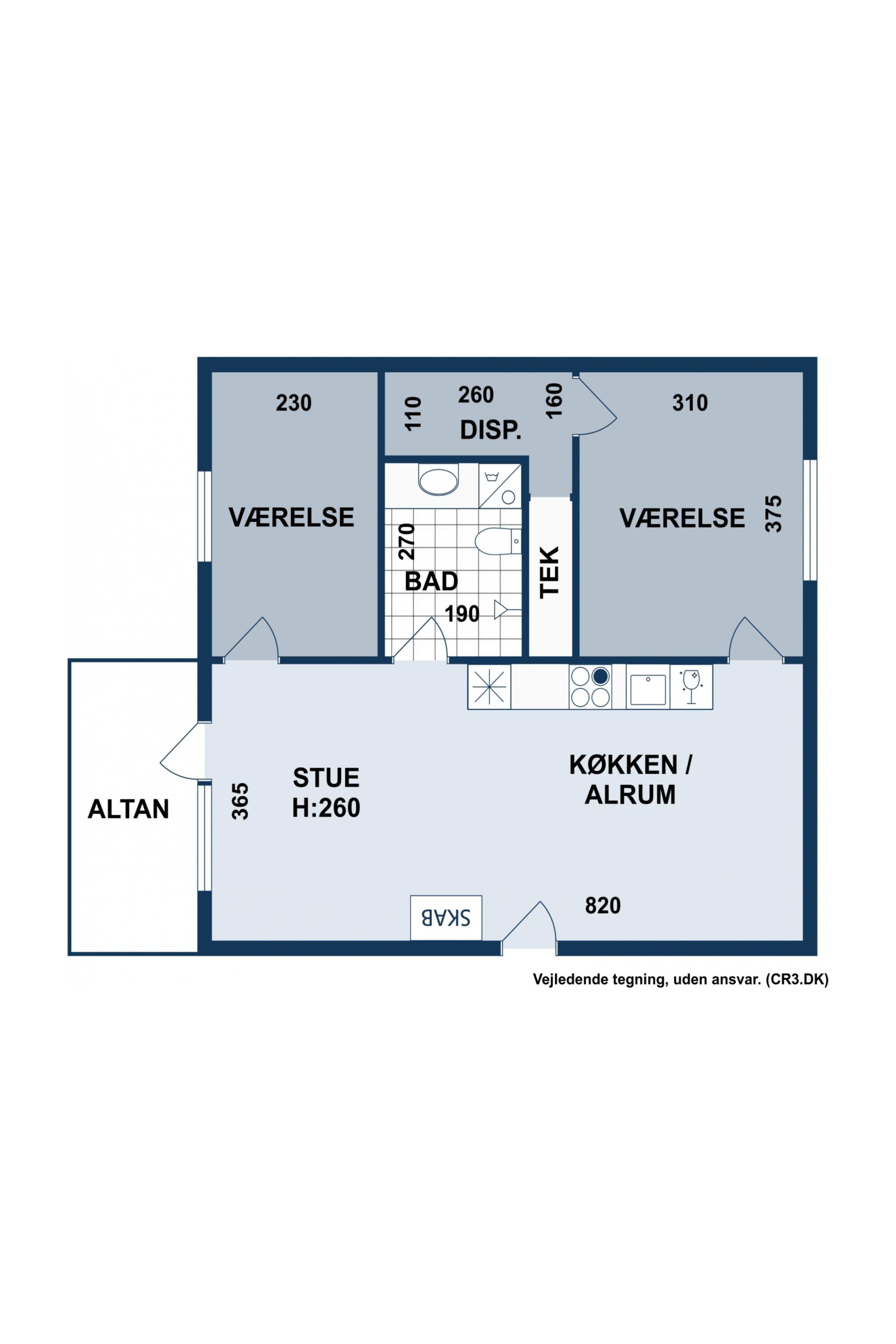 Plantegninger billede af Tove Maës Vej 2, 2. tv., 2500 Valby