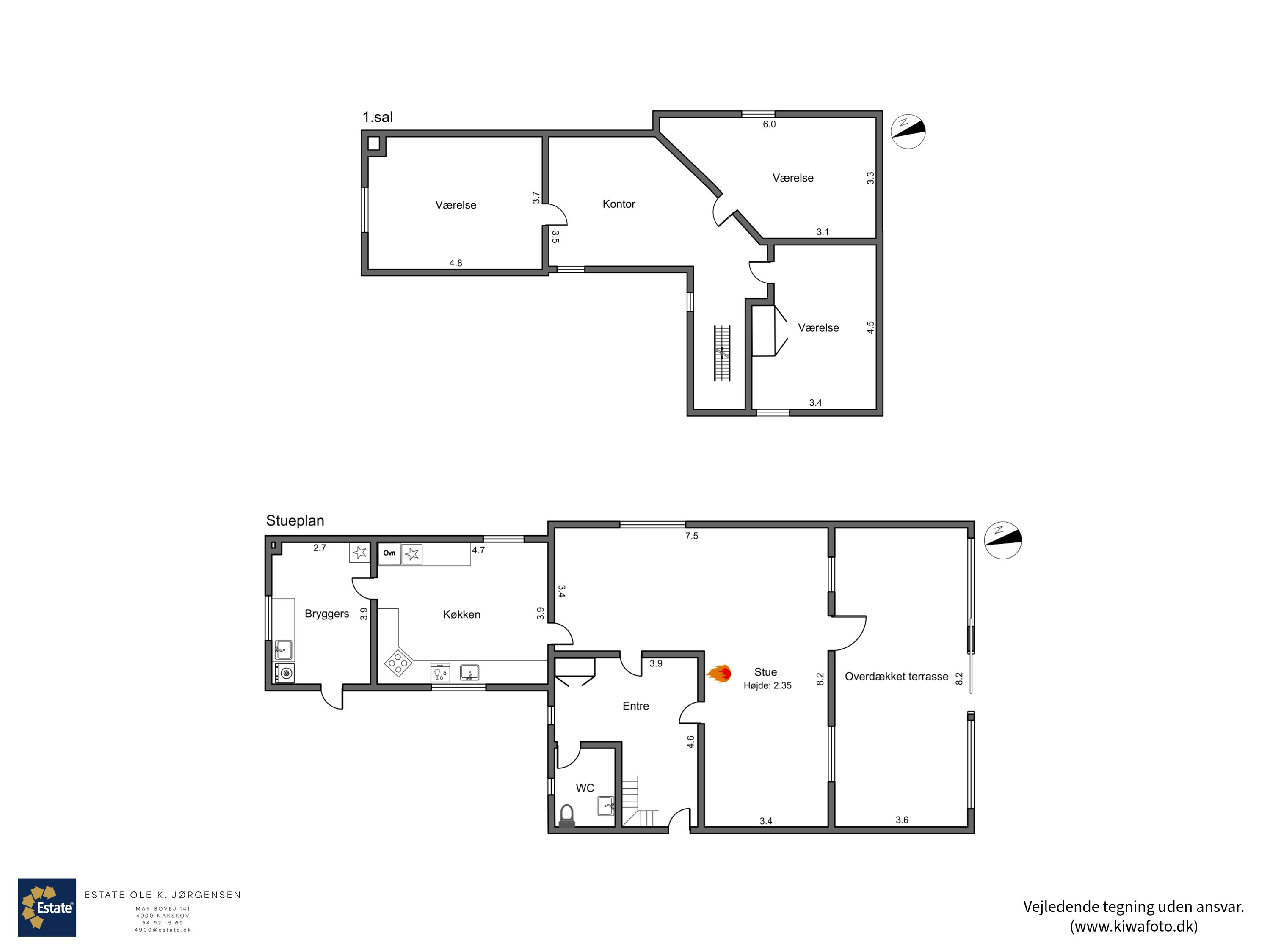 Plantegninger billede af Bulskovvej 2, 4900 Nakskov
