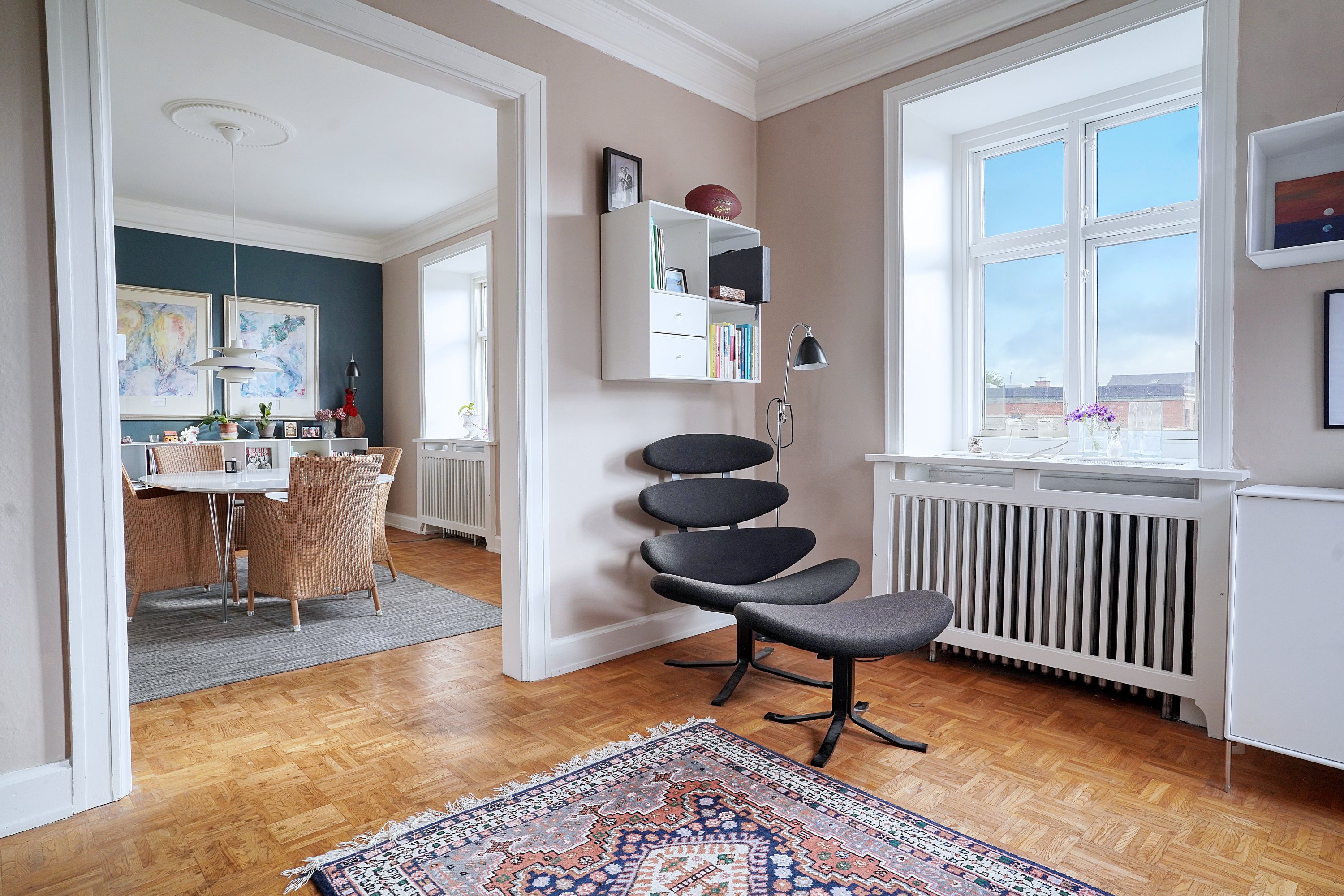 Fremhævet stue billede i fuldskærmstilstand. Billede af Gl Banegårdsvej 22, 1., 3000 Helsingør