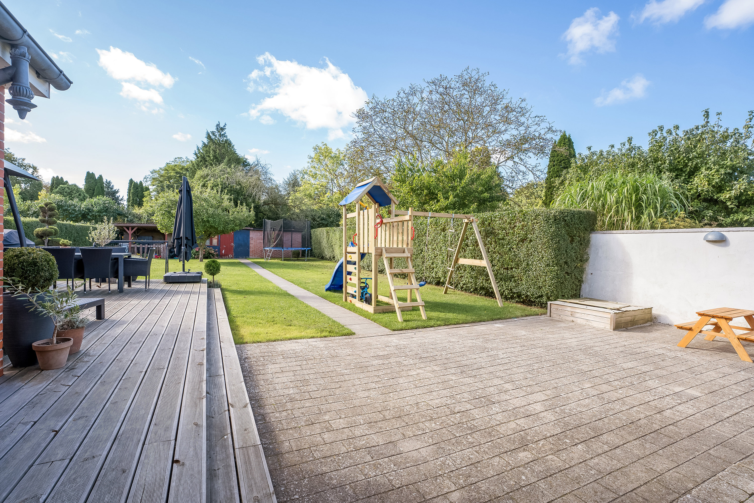 Fremhævet terrasse billede i fuldskærmstilstand. Billede af Lavendelvej 23, 4900 Nakskov