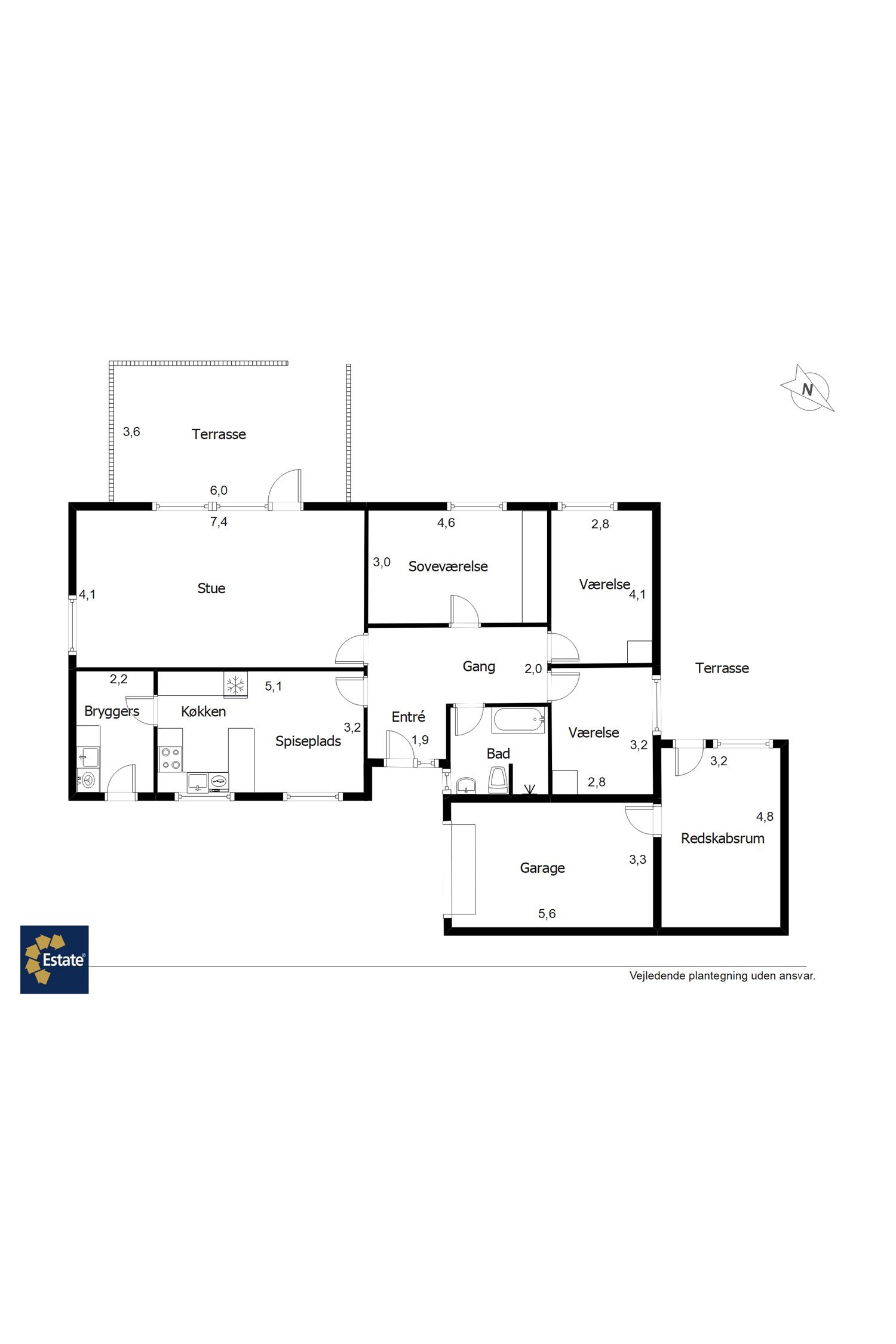 Plantegninger billede af Lindelunden 19, 6705 Esbjerg Ø