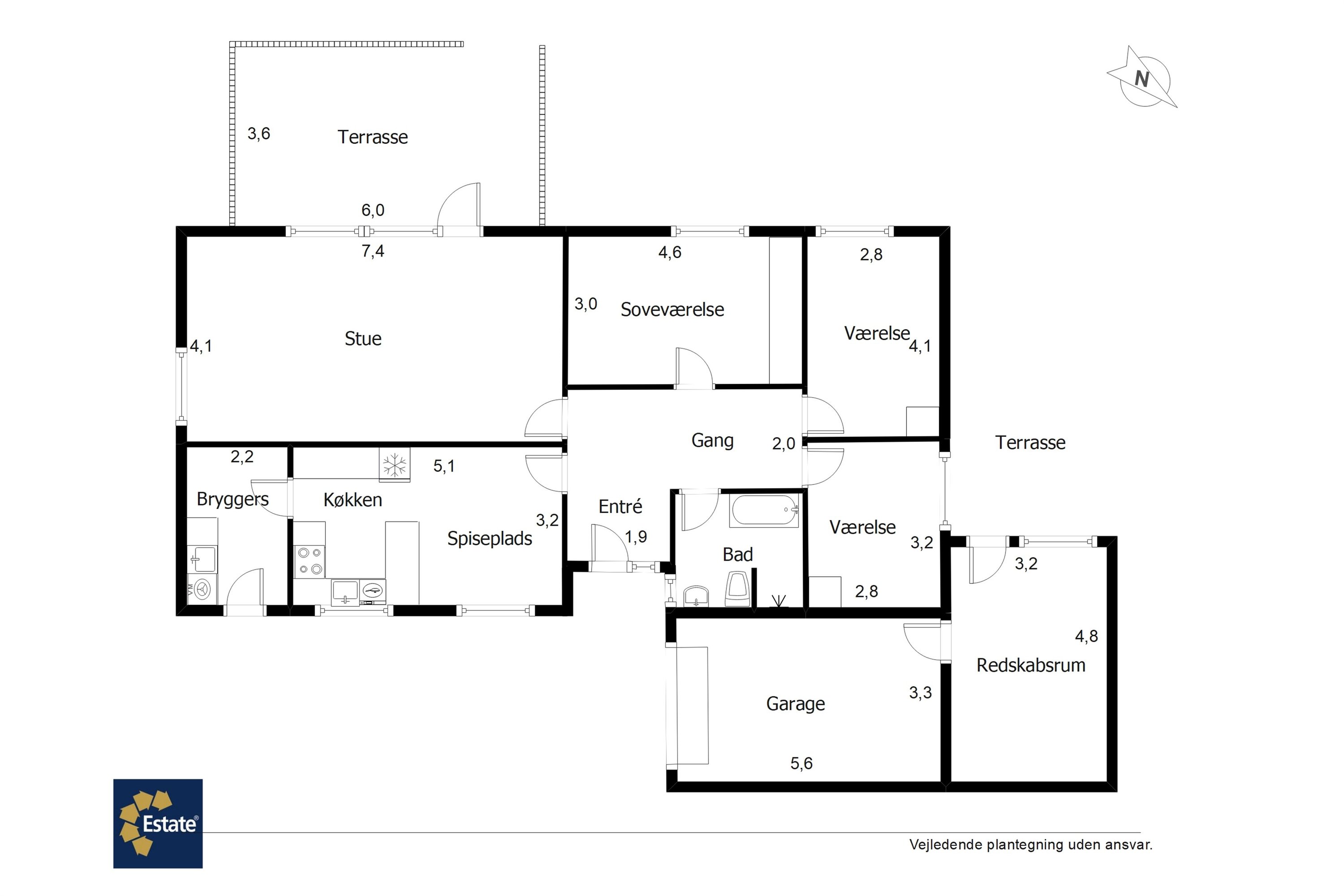 Plantegninger billede af Lindelunden 19, 6705 Esbjerg Ø