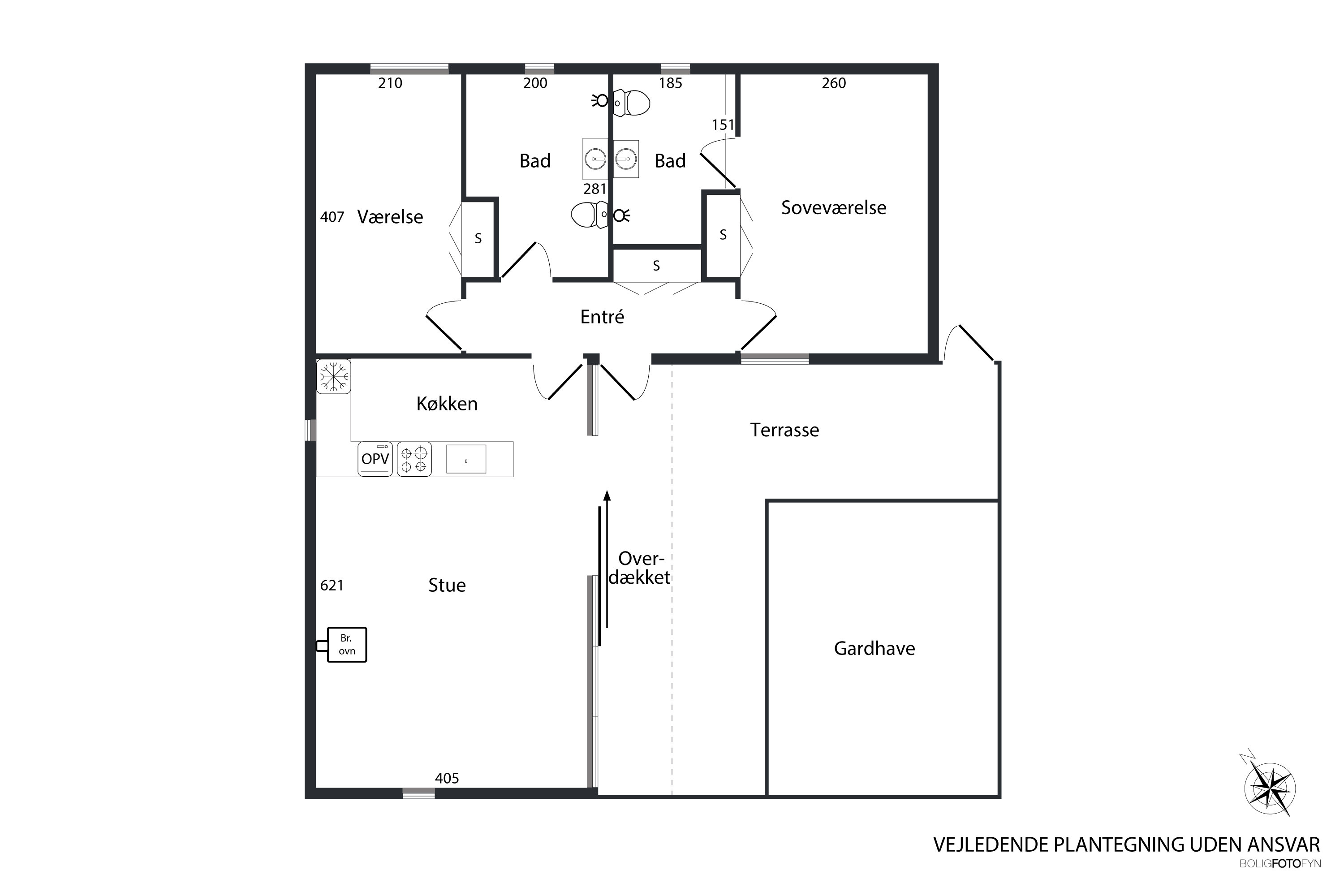 Plantegninger billede af Oddevejen 175, 5500 Middelfart
