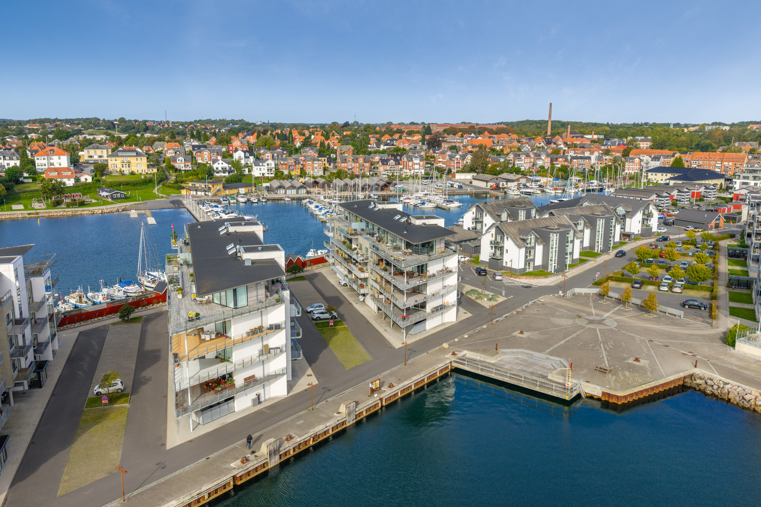 Fremhævet luftfoto billede i fuldskærmstilstand. Billede af Sydkajen 4, 1. tv., 5800 Nyborg