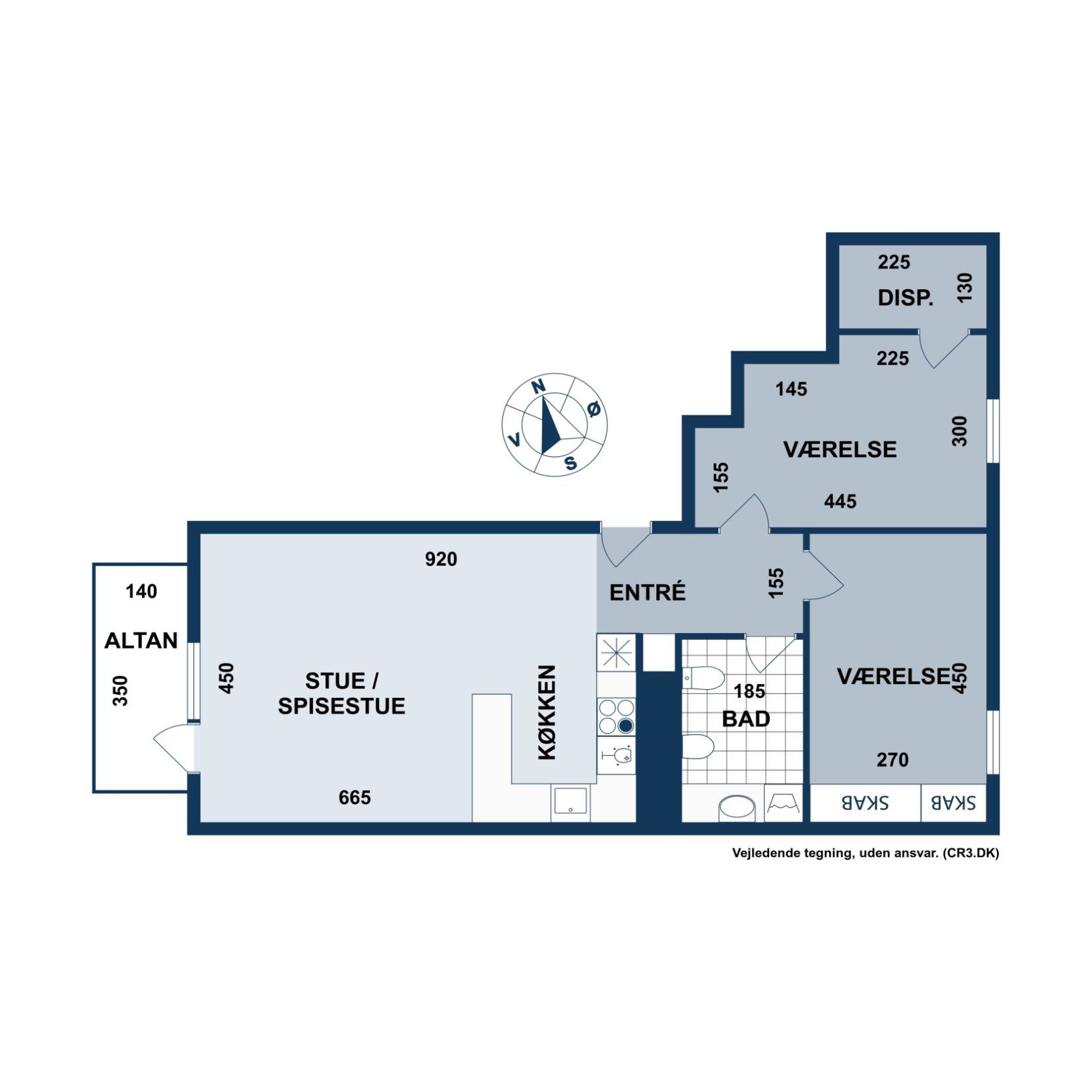 Plantegninger billede af Tove Maës Vej 1, 3. th., 2500 Valby