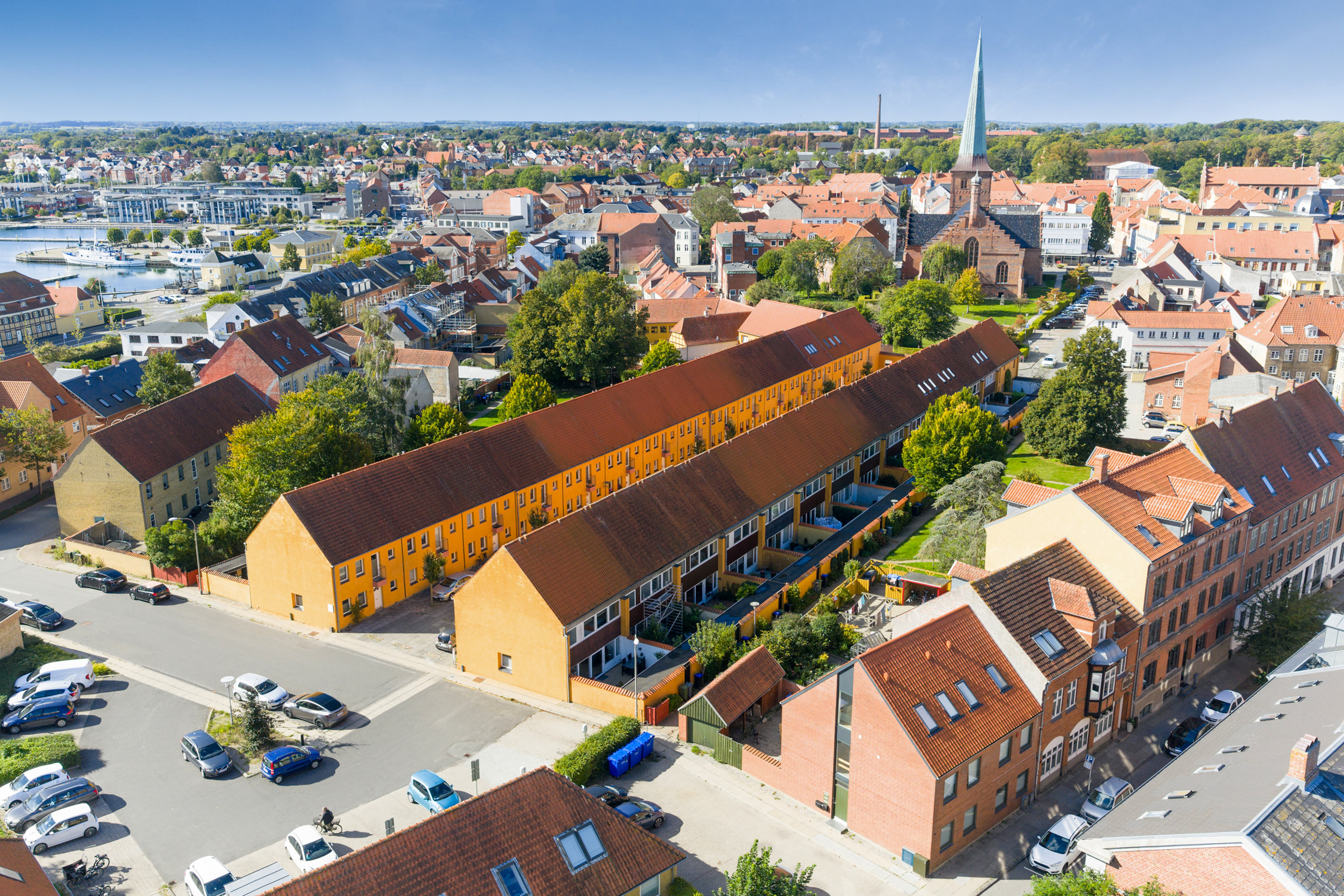 Fremhævet luftfoto billede i fuldskærmstilstand. Billede af Nyenstad 25, 5800 Nyborg