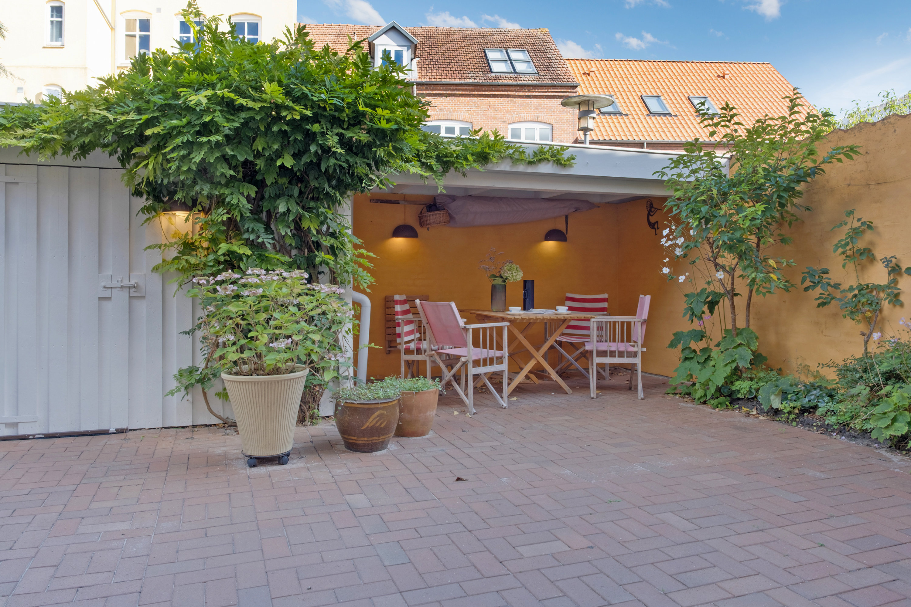 Fremhævet overdækket terrasse billede i fuldskærmstilstand. Billede af Nyenstad 25, 5800 Nyborg