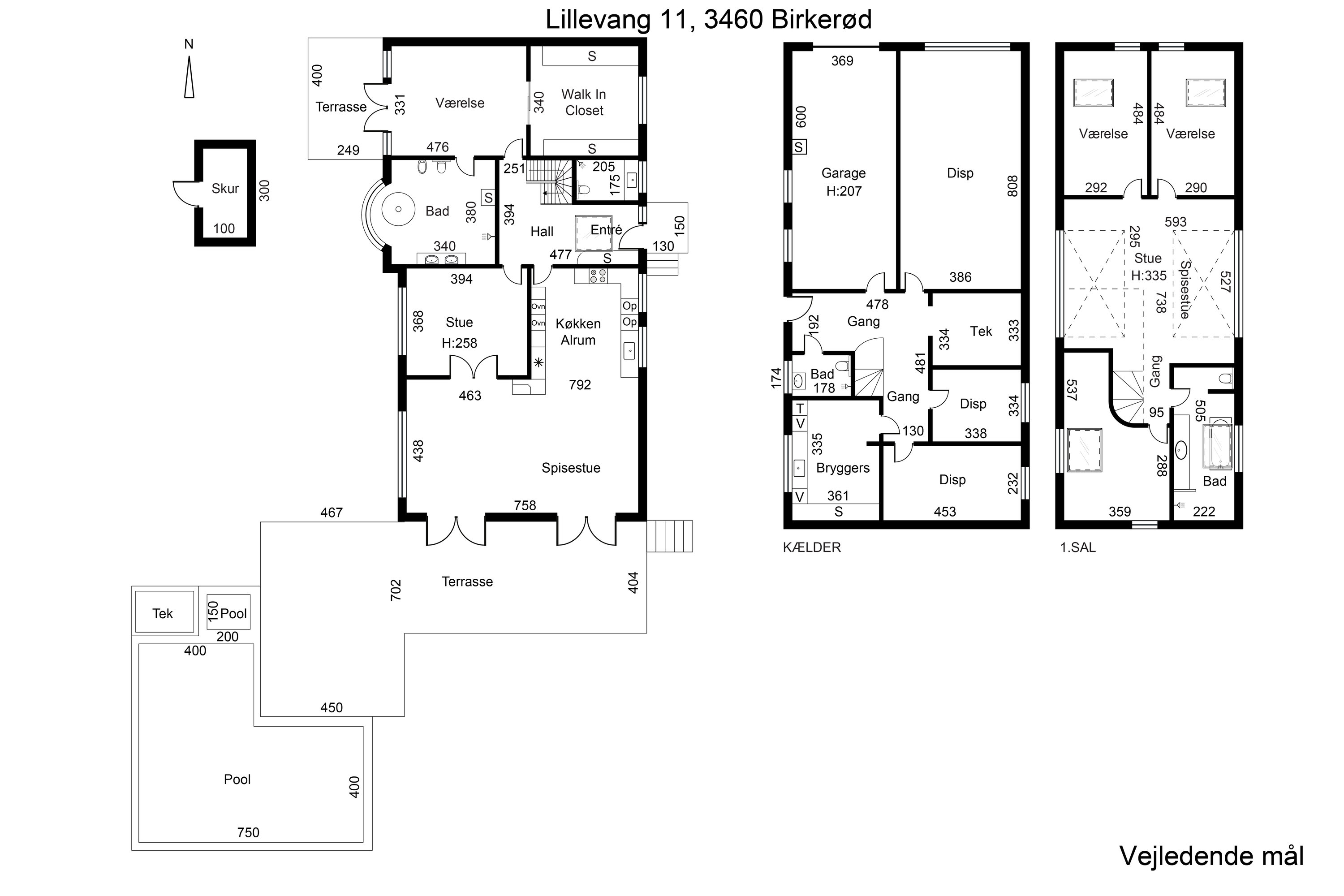 Plantegninger billede af Lillevang 11, 3460 Birkerød