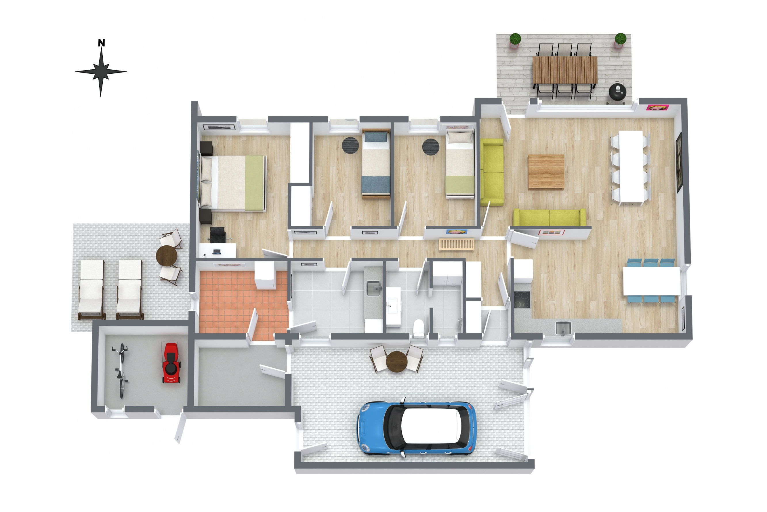 Plantegninger billede af Hyldevej 3, Hørby, 9300 Sæby