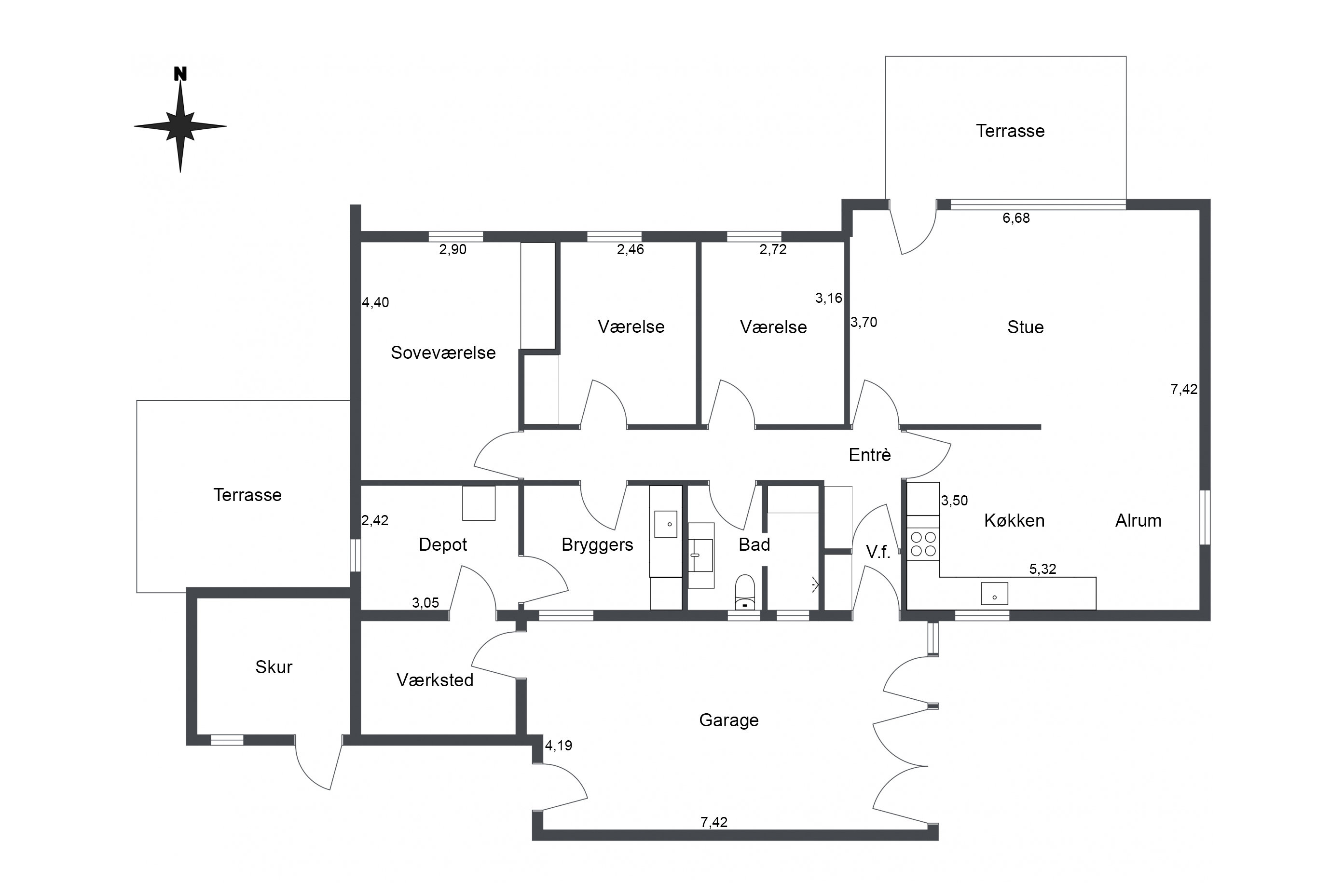 Plantegninger billede af Hyldevej 3, Hørby, 9300 Sæby