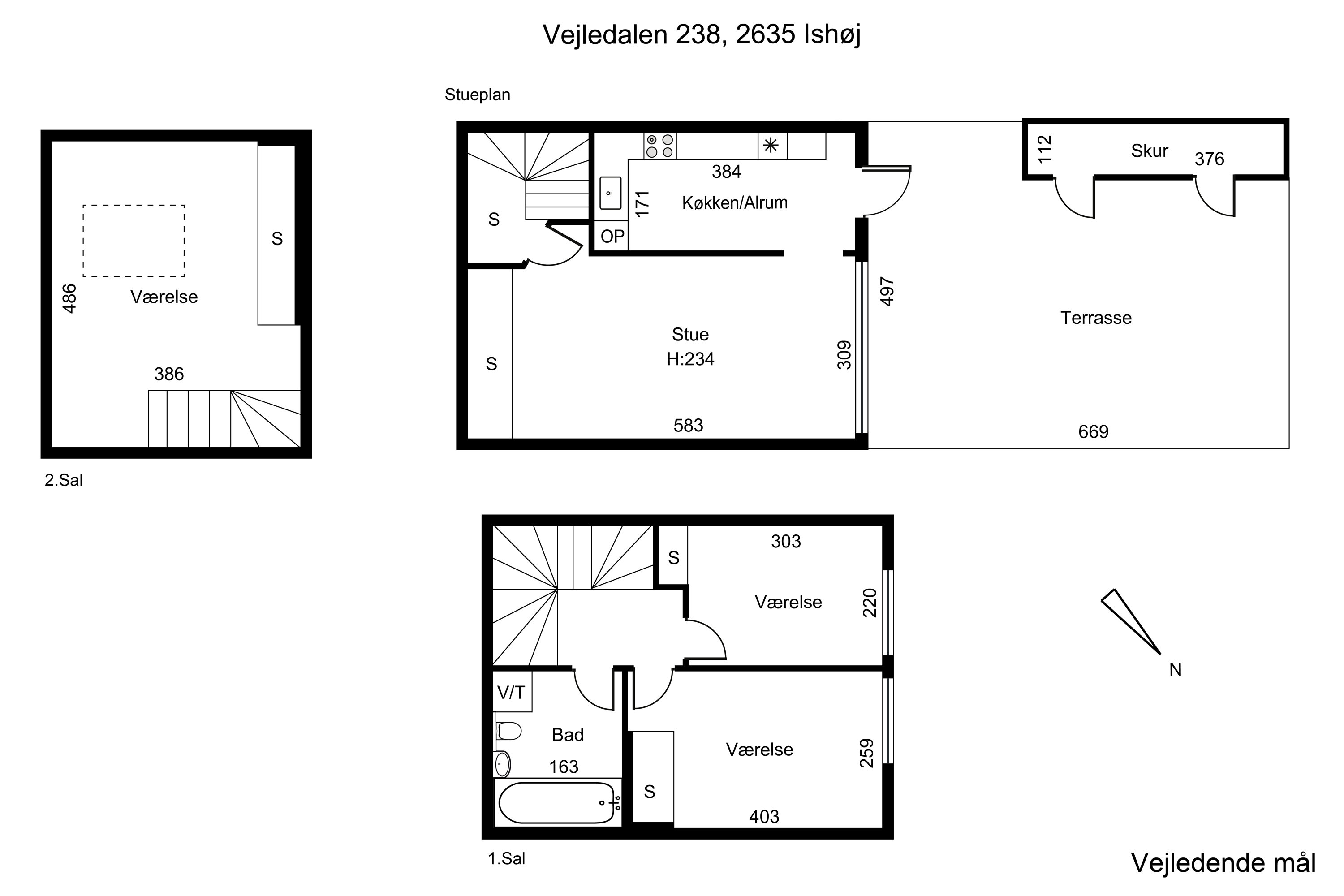 Plantegninger billede af Vejledalen 238, 2635 Ishøj