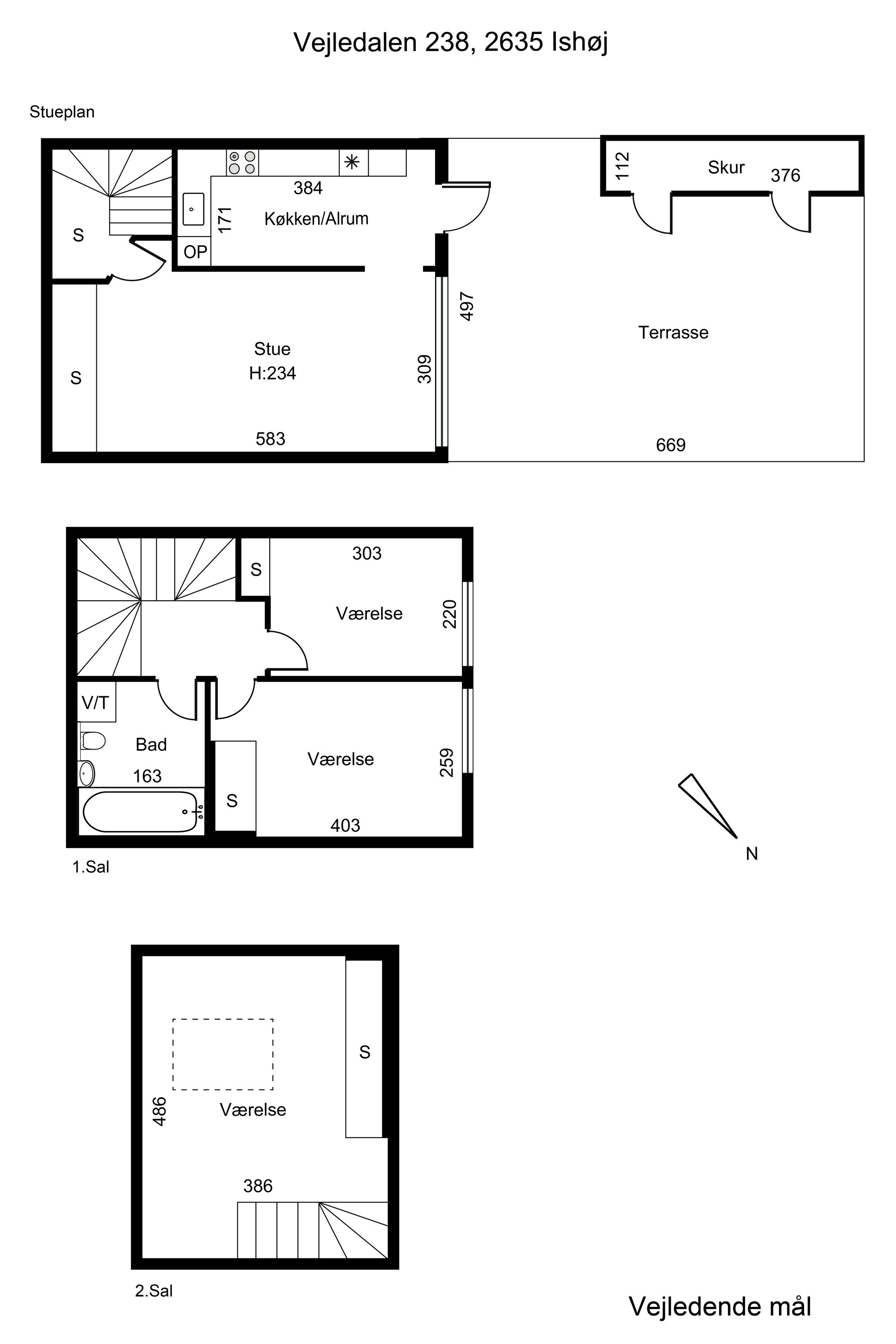 Plantegninger billede af Vejledalen 238, 2635 Ishøj