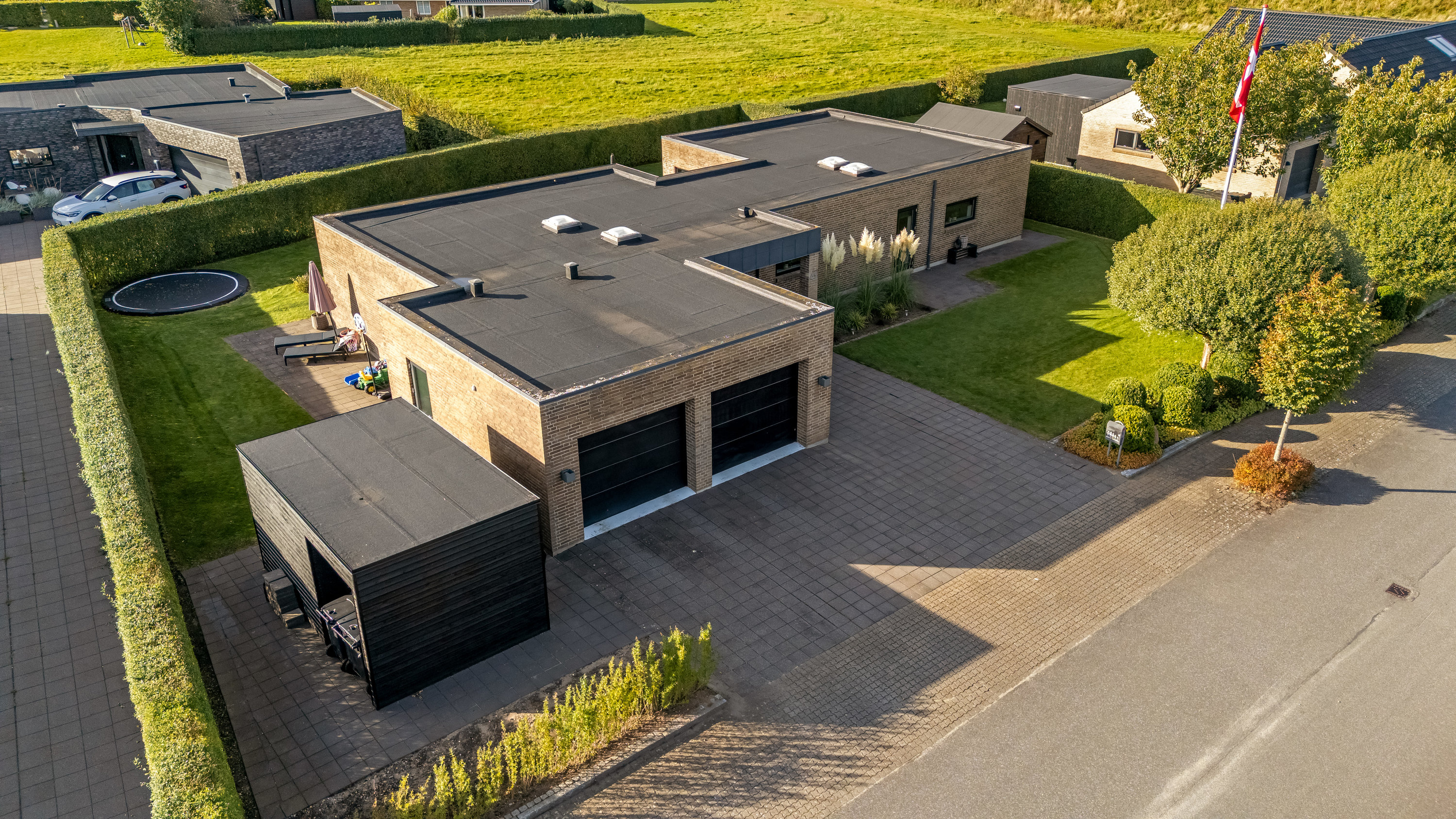 Fremhævet luftfoto billede i fuldskærmstilstand. Billede af Under Linden 41, Halgårde, 7500 Holstebro