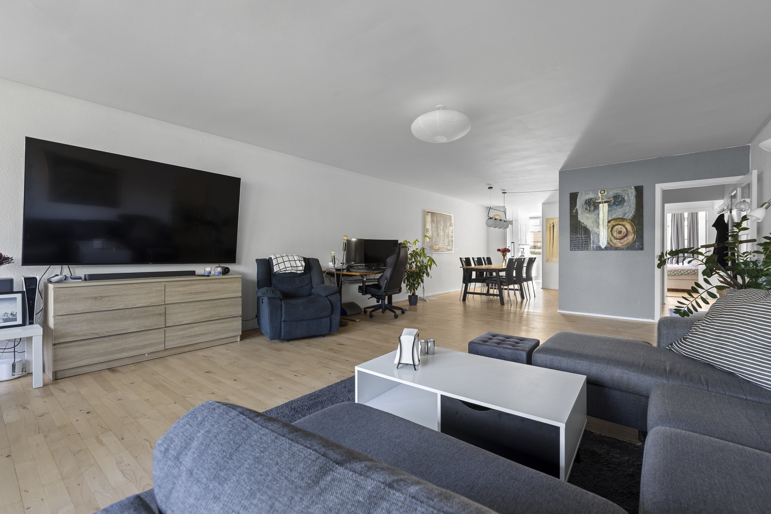 Fremhævet stue billede i fuldskærmstilstand. Billede af Byskov Alle 10, st.. th., 4200 Slagelse