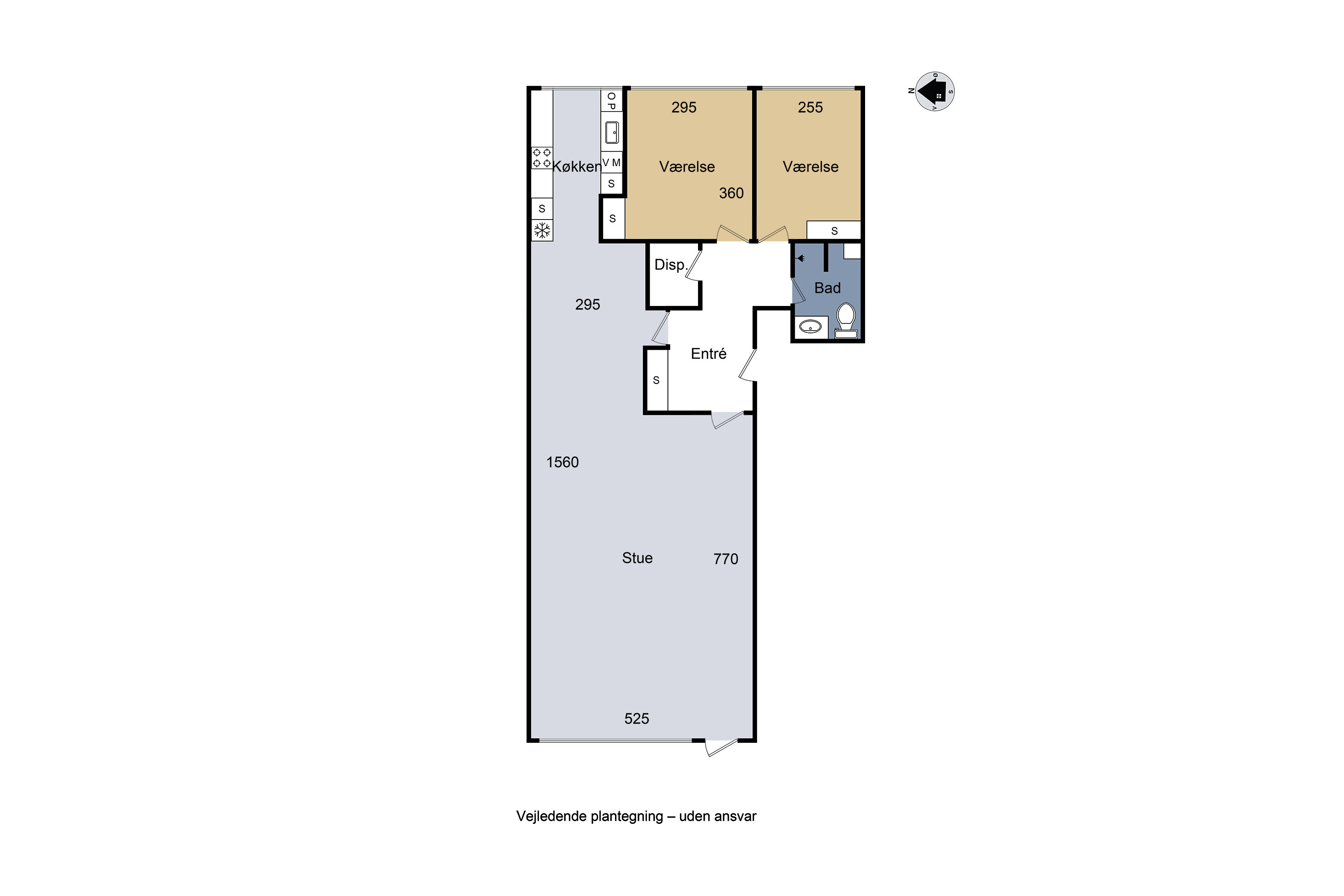 Plantegninger billede af Byskov Alle 10, st.. th., 4200 Slagelse