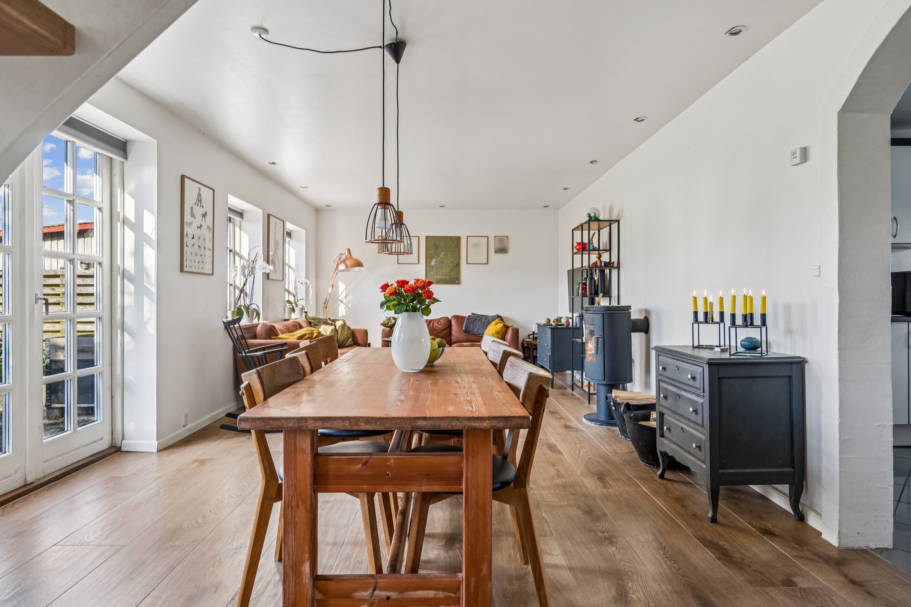 Fremhævet spisestue billede i fuldskærmstilstand. Billede af Rudsgade 33, 4291 Ruds Vedby