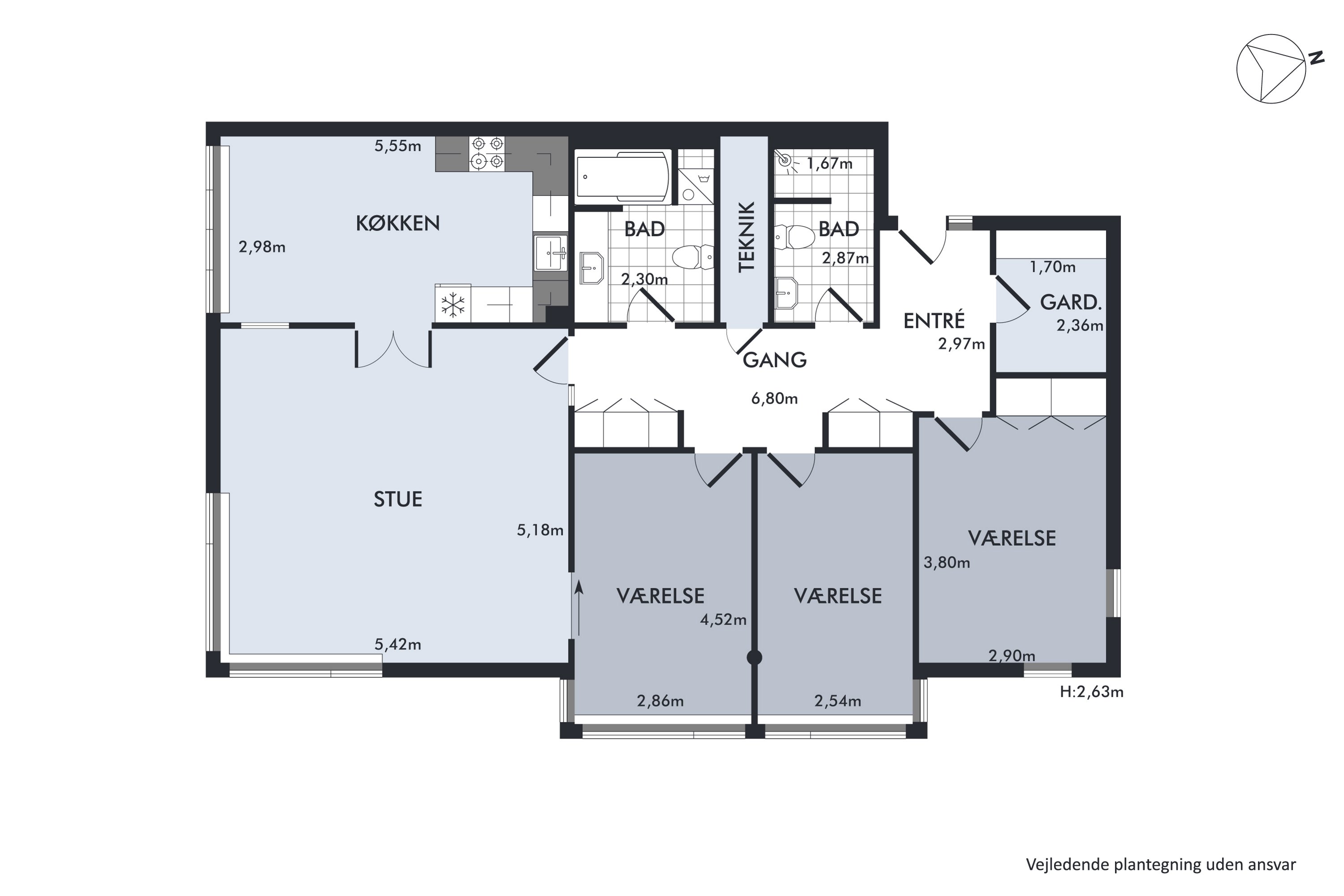 Plantegninger billede af Langelinie Allé 7, 1. 4., 2100 København Ø