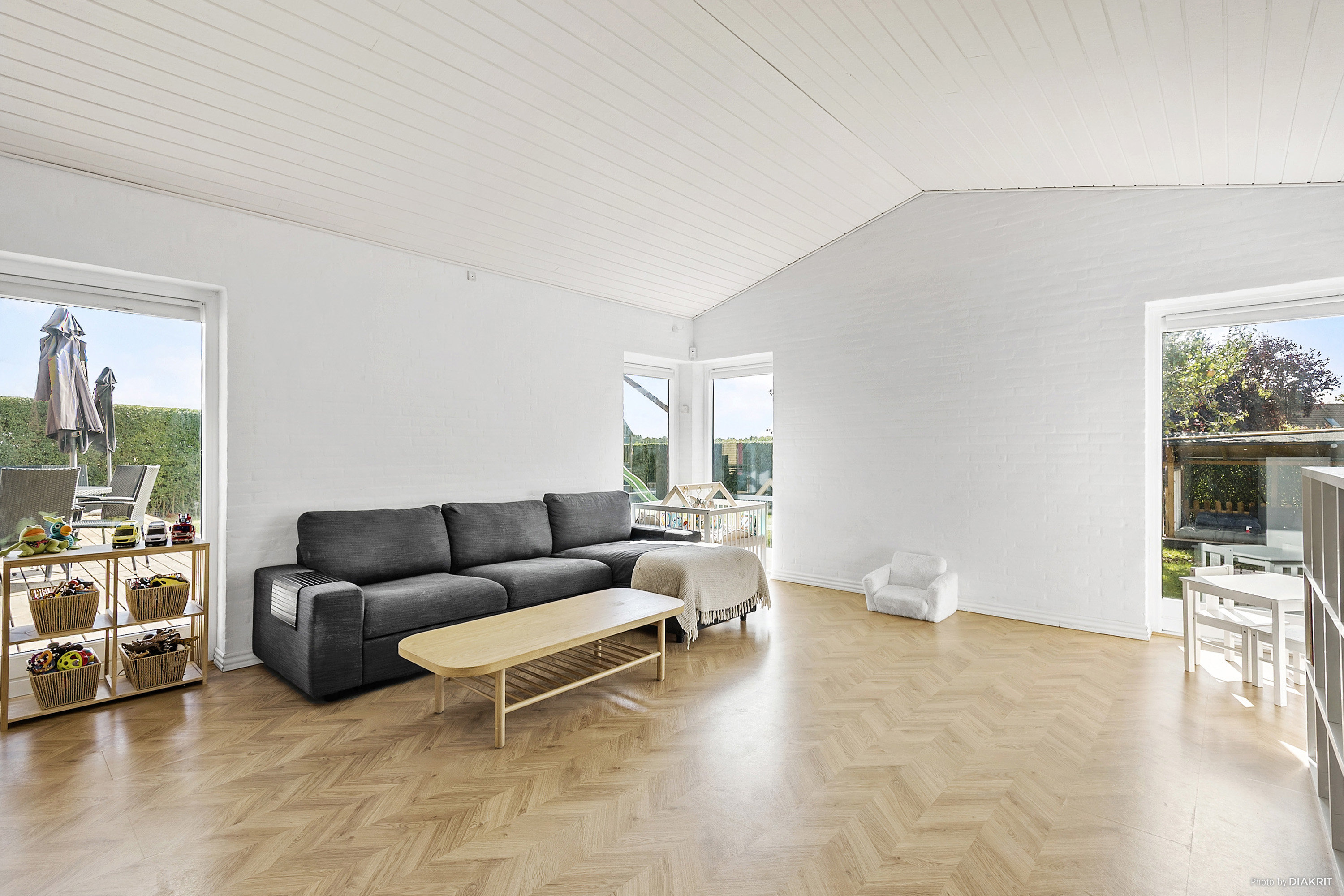 Fremhævet stue billede i fuldskærmstilstand. Billede af Lærkevænget 11, Ejby, 4623 Lille Skensved