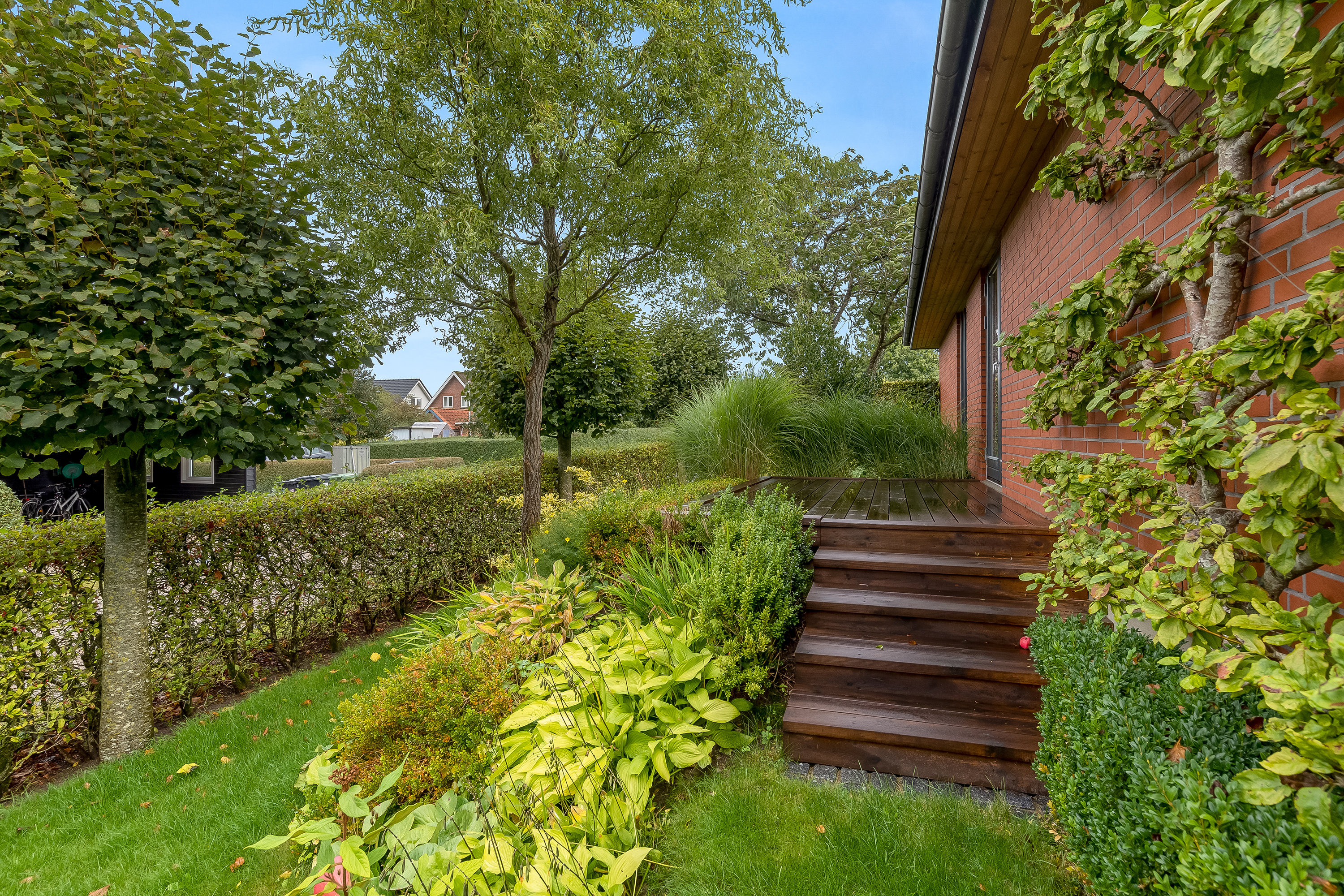 Fremhævet terrasse billede i fuldskærmstilstand. Billede af Elmevænget 3, Tvis, 7500 Holstebro