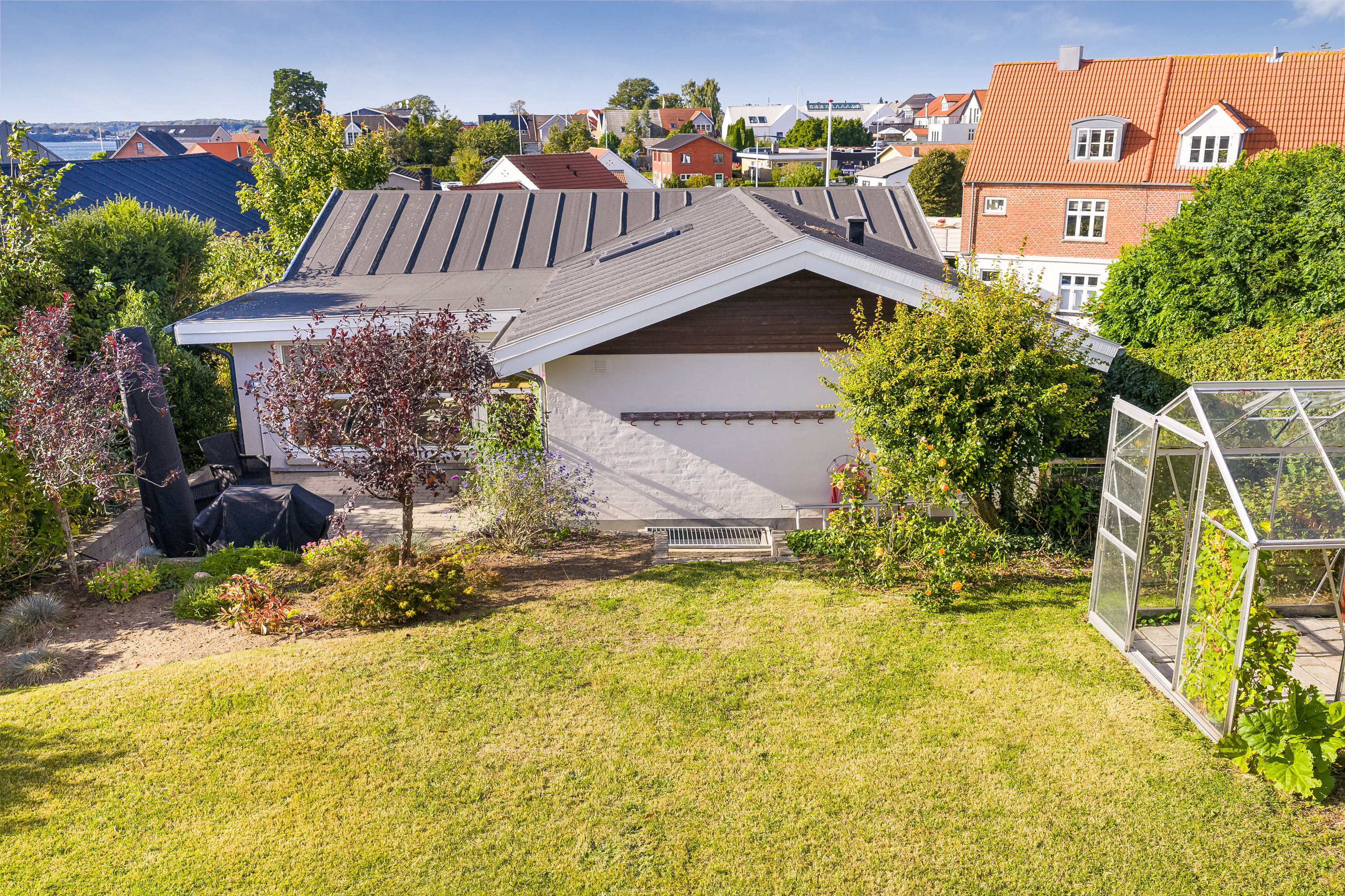 Fremhævet luftfoto billede i fuldskærmstilstand. Billede af Münstervej 31, Strib, 5500 Middelfart