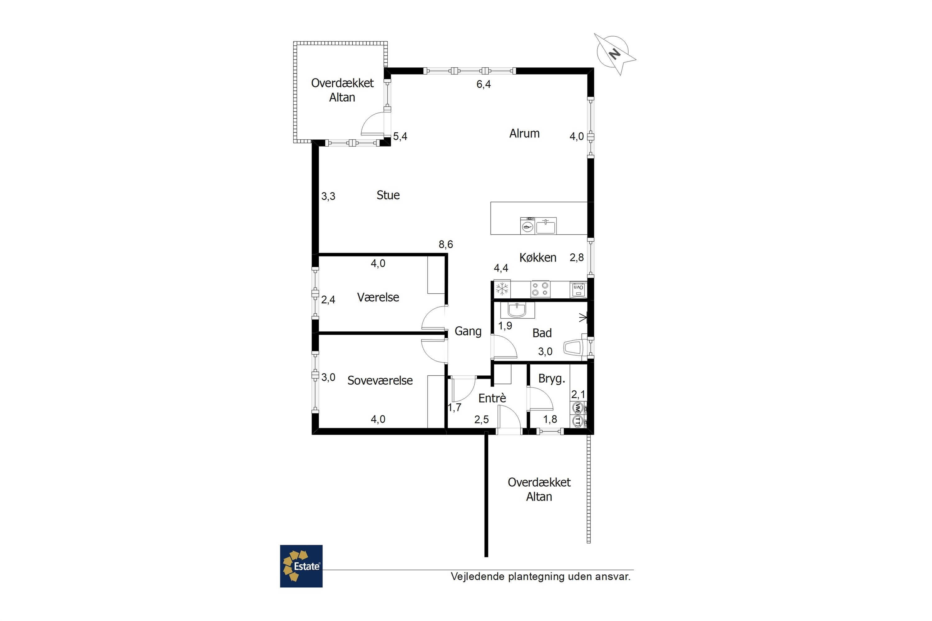Plantegninger billede af Hovedgaden 44C, 1. th., 7190 Billund