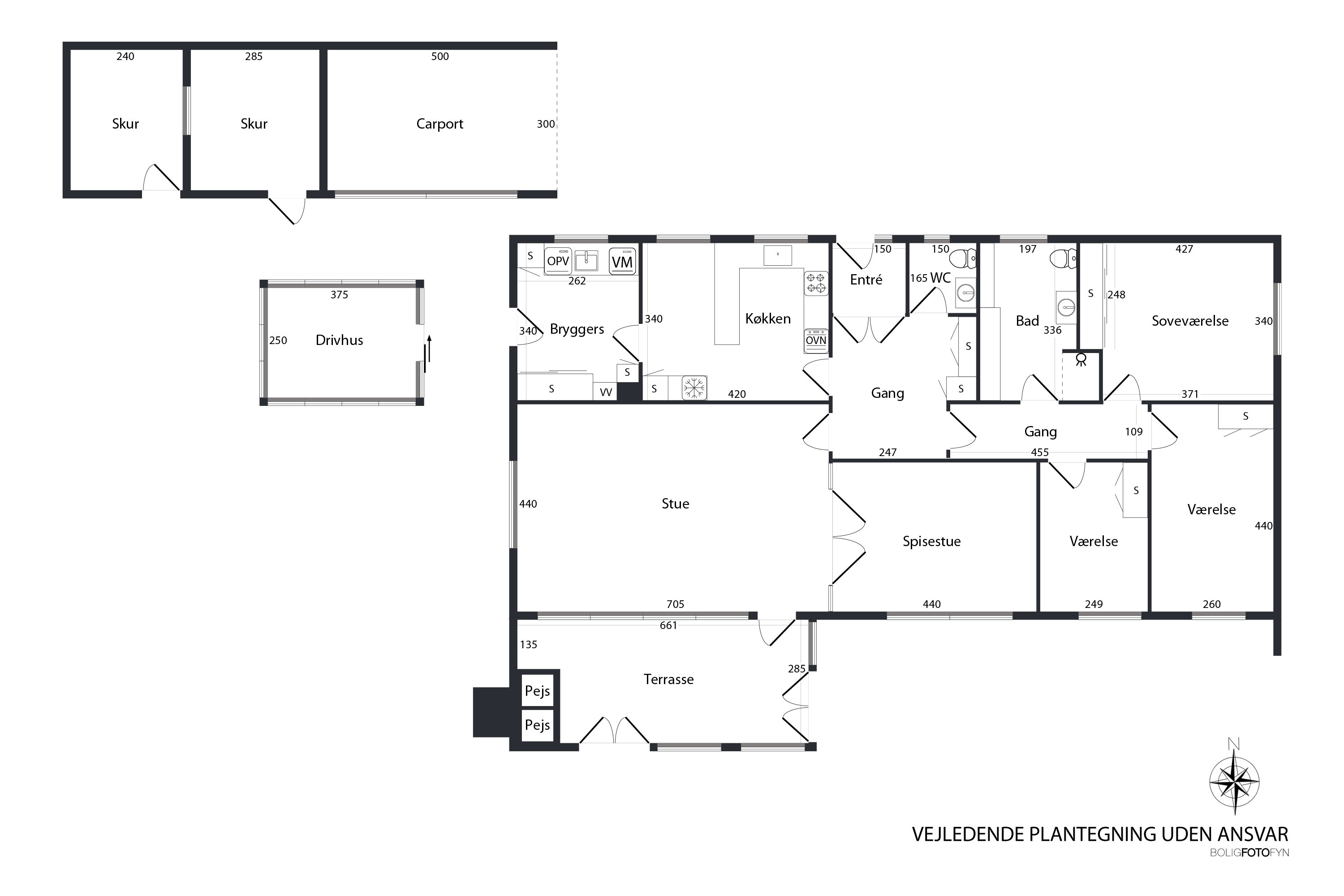 Plantegninger billede af Rosenlunden 15, Aunslev, 5800 Nyborg