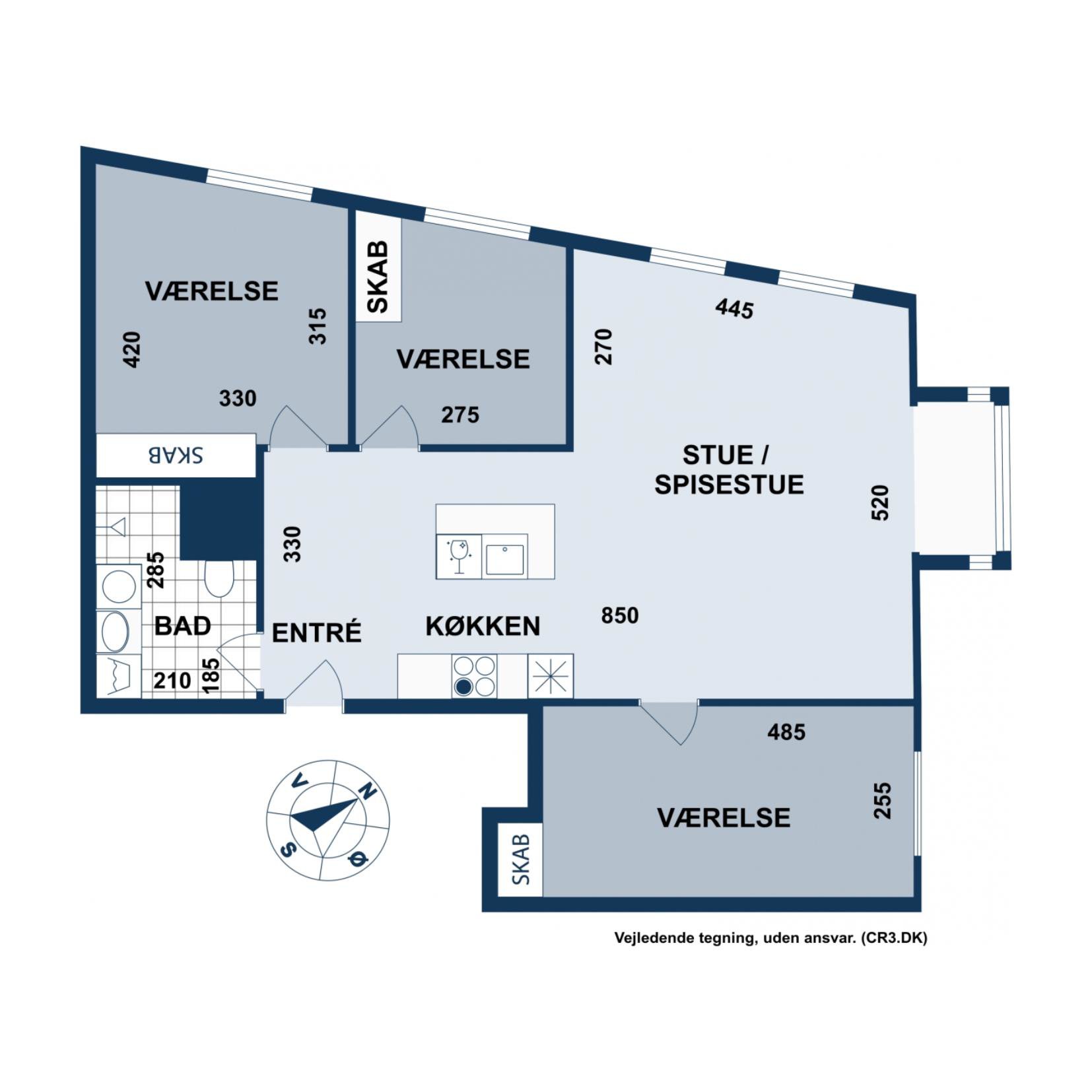 Plantegninger billede af Ingrid Marievej 20, 6. tv., 2500 Valby