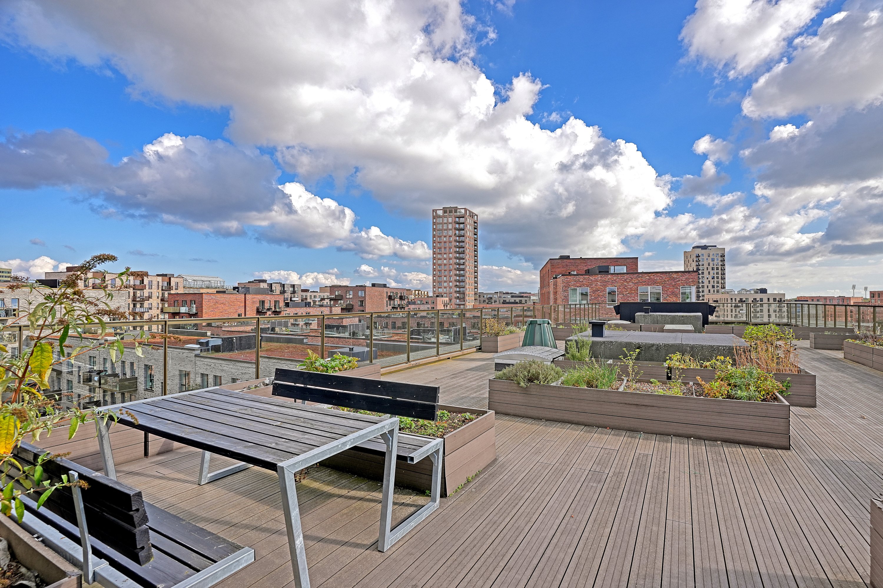 Fremhævet terrasse billede i fuldskærmstilstand. Billede af Ingrid Marievej 20, 6. tv., 2500 Valby