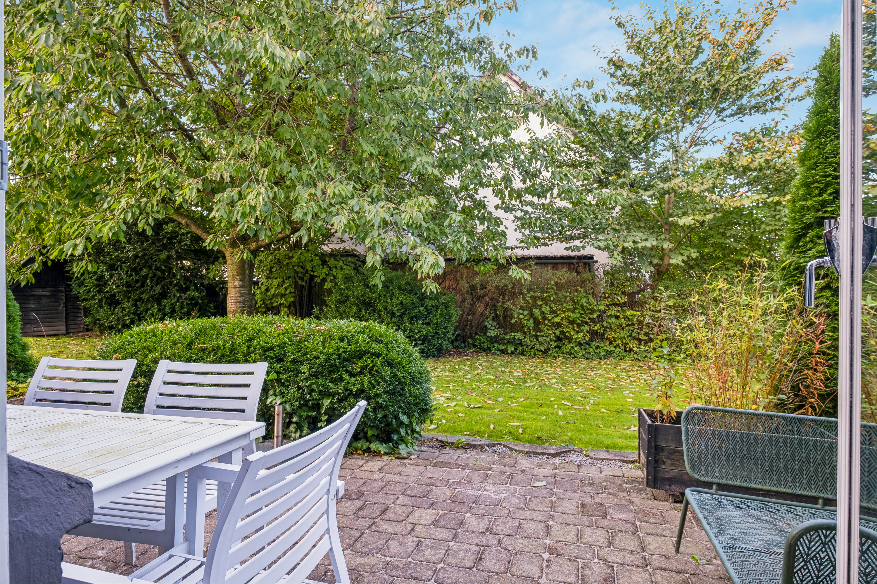 Fremhævet terrasse billede i fuldskærmstilstand. Billede af Østerhåbsvej 3, Hatting, 8700 Horsens