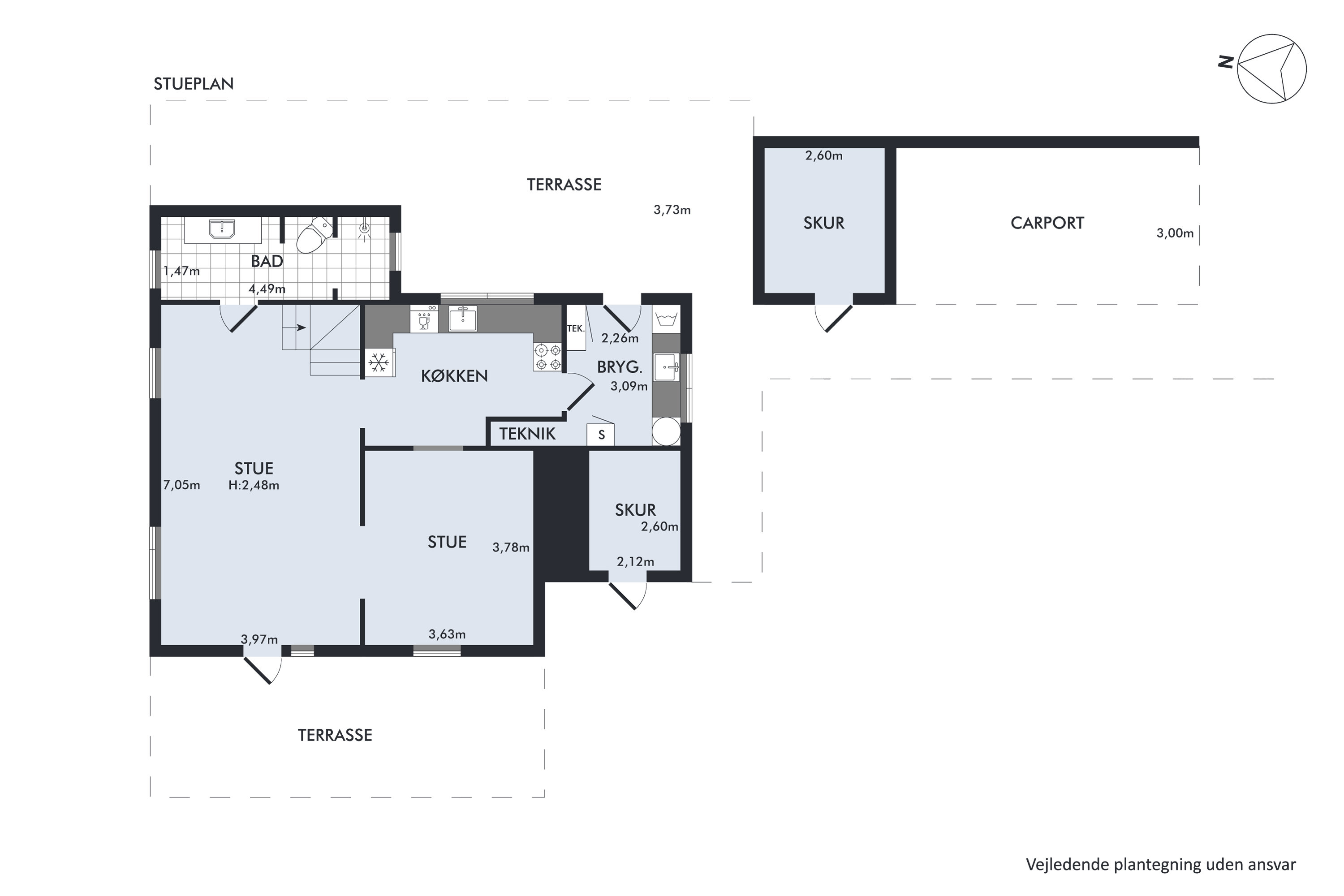 Plantegninger billede af Østerhåbsvej 3, Hatting, 8700 Horsens