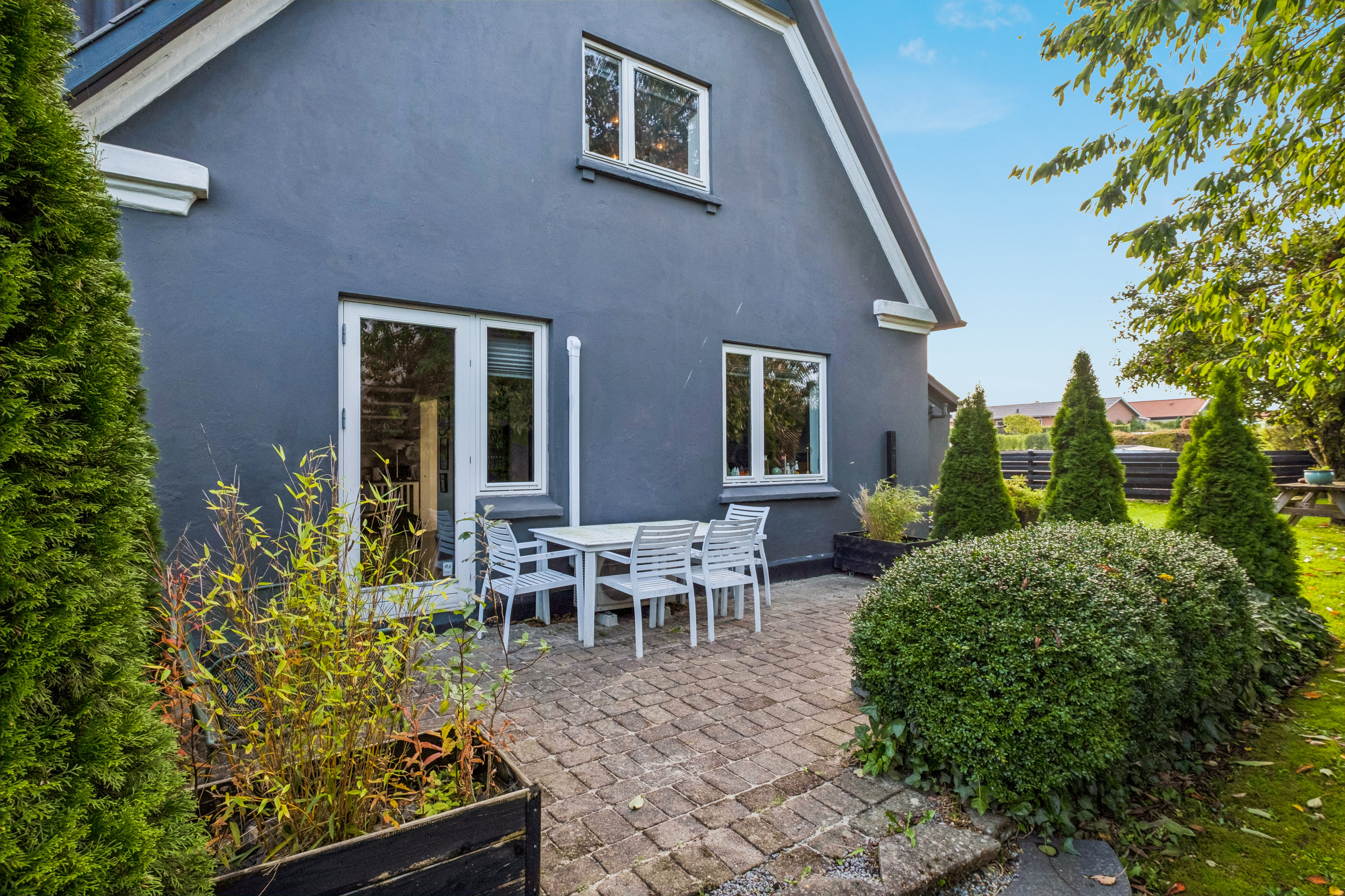 Fremhævet terrasse billede i fuldskærmstilstand. Billede af Østerhåbsvej 3, Hatting, 8700 Horsens