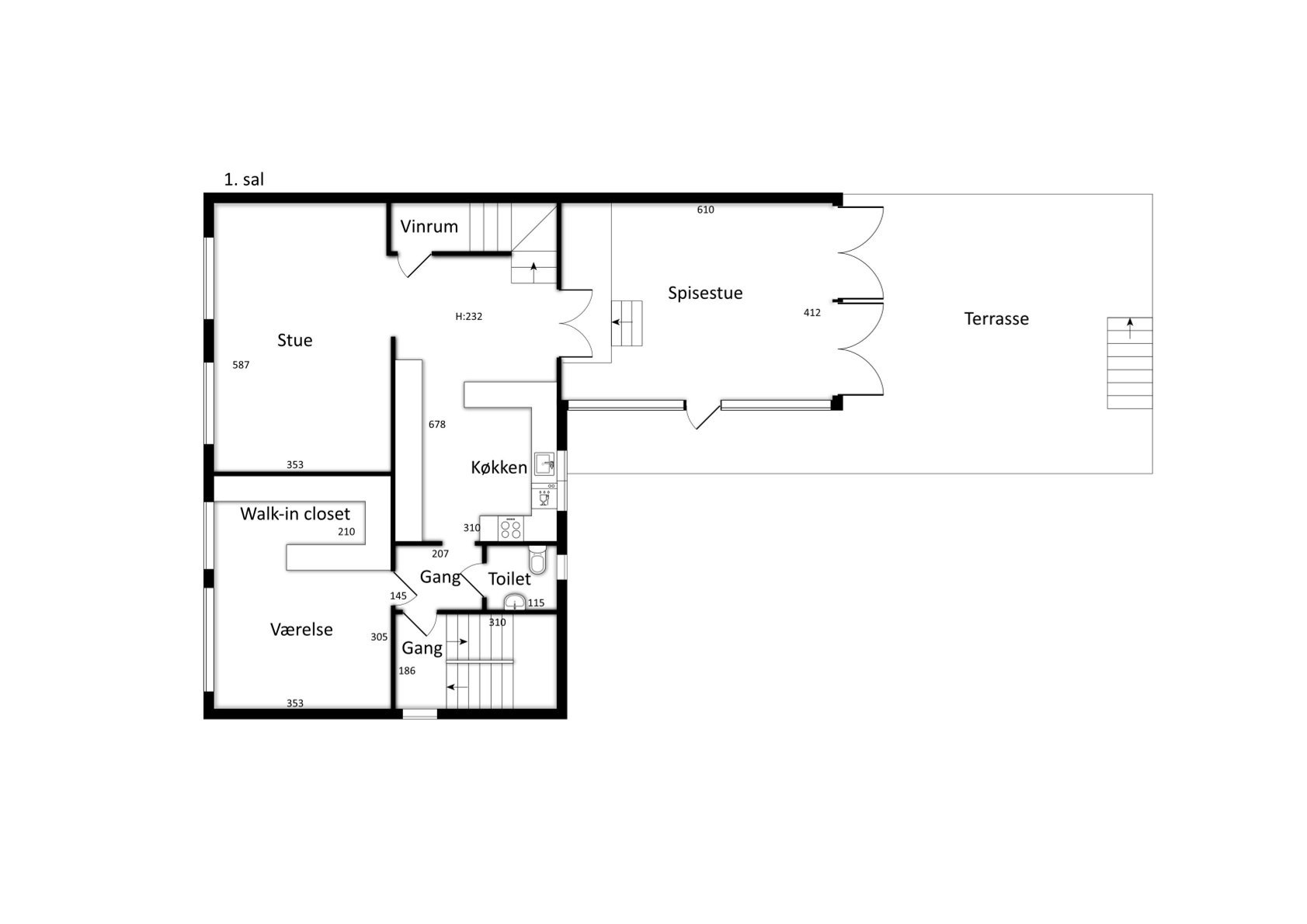 Plantegninger billede af Kauslundevej 95, Kauslunde, 5500 Middelfart