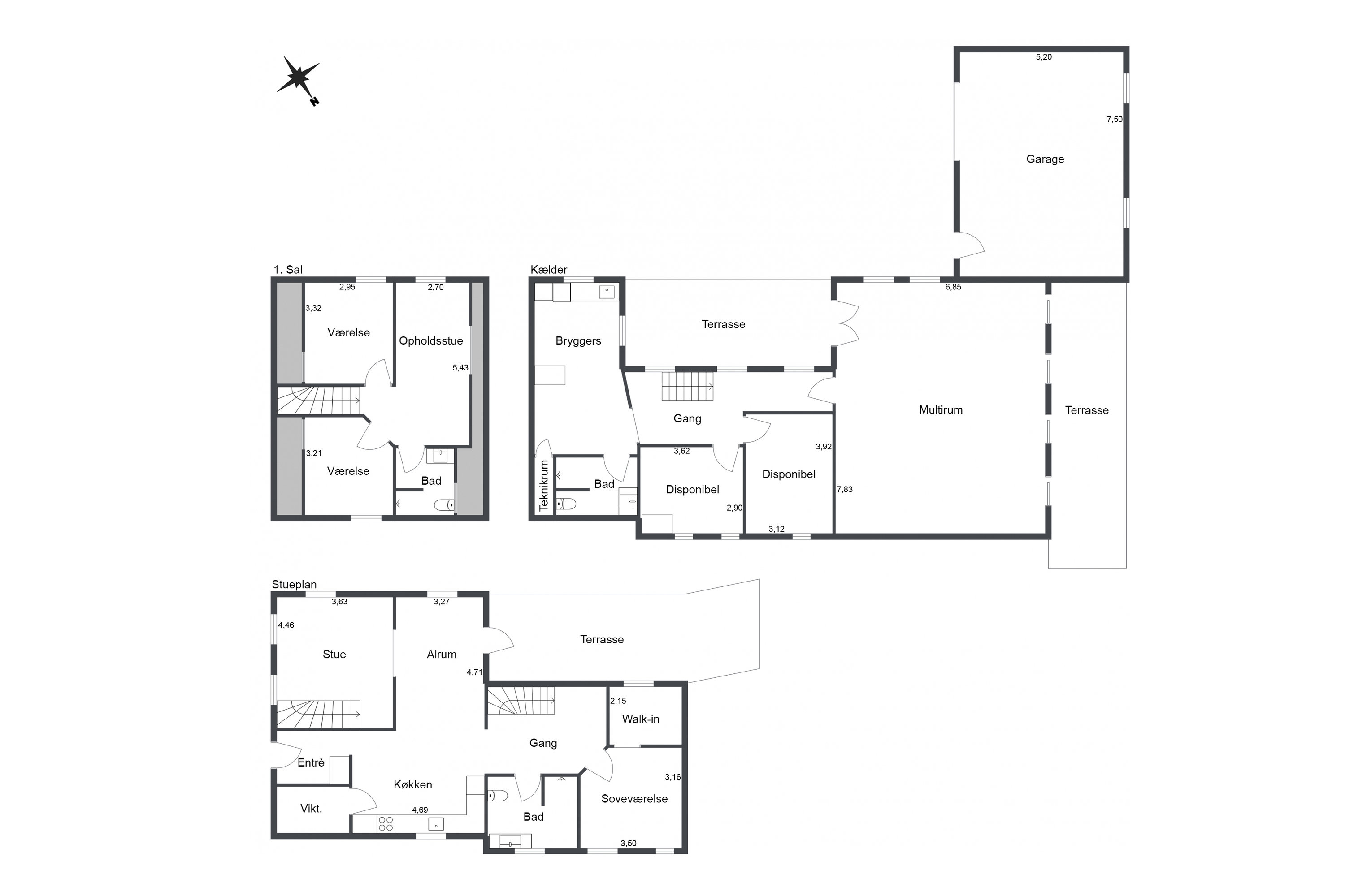 Plantegninger billede af Paxvej 7, 9830 Tårs