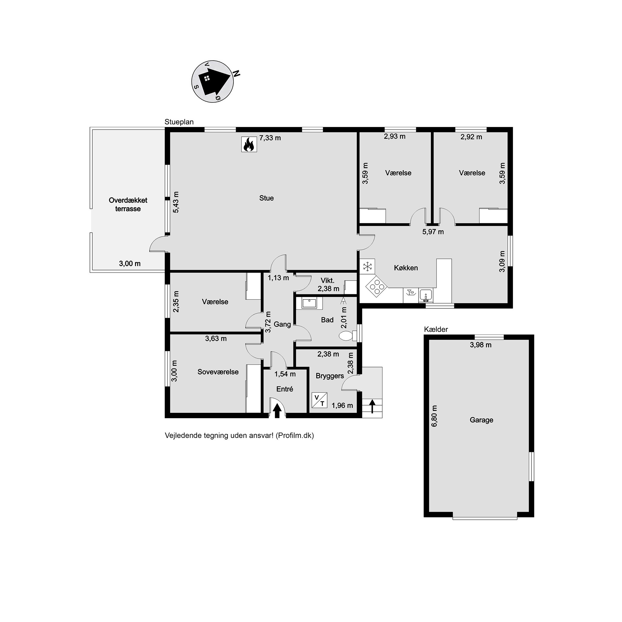 Plantegninger billede af Søskendevej 18, Erritsø, 7000 Fredericia