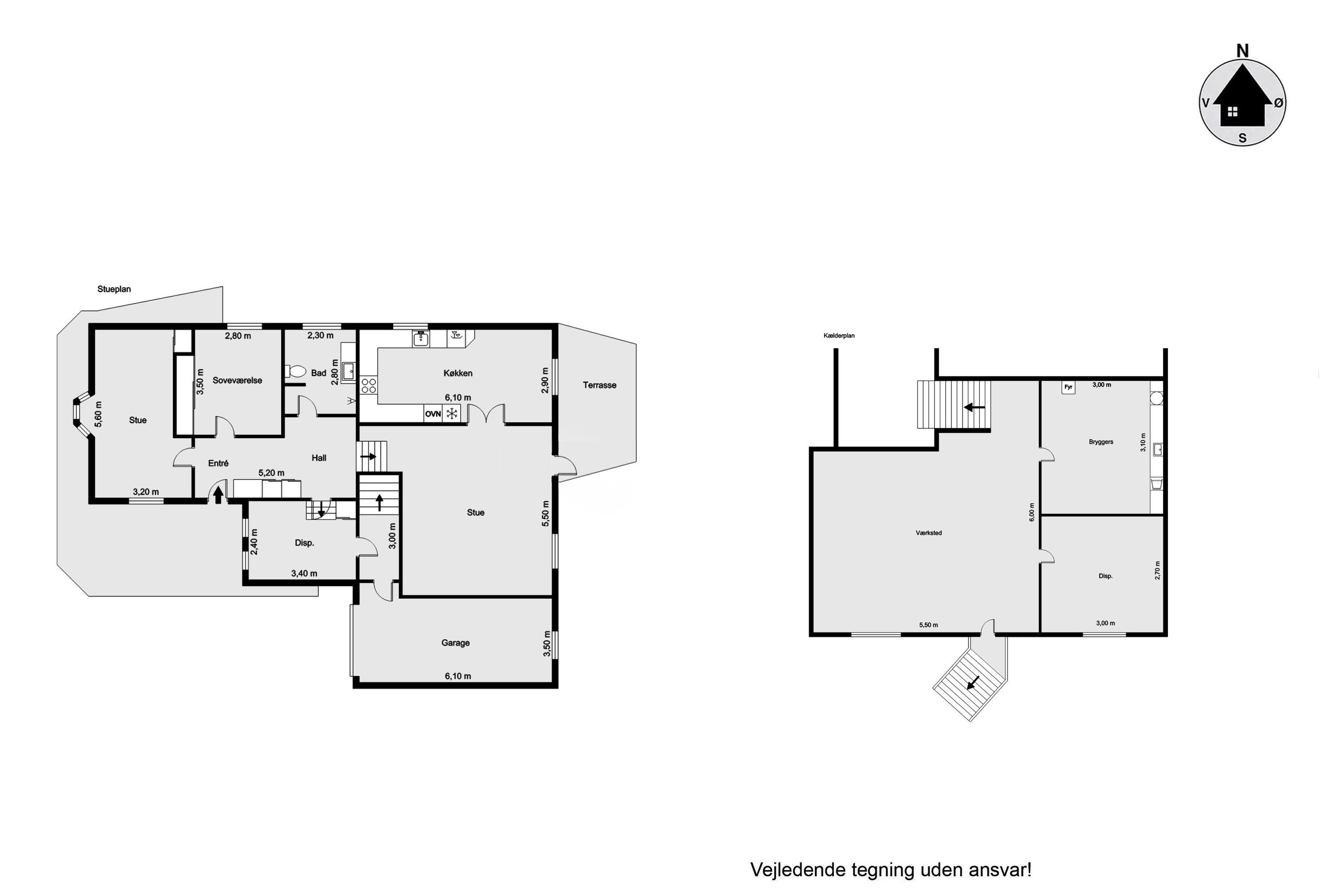 Plantegninger billede af Nørregade 8, 6960 Hvide Sande