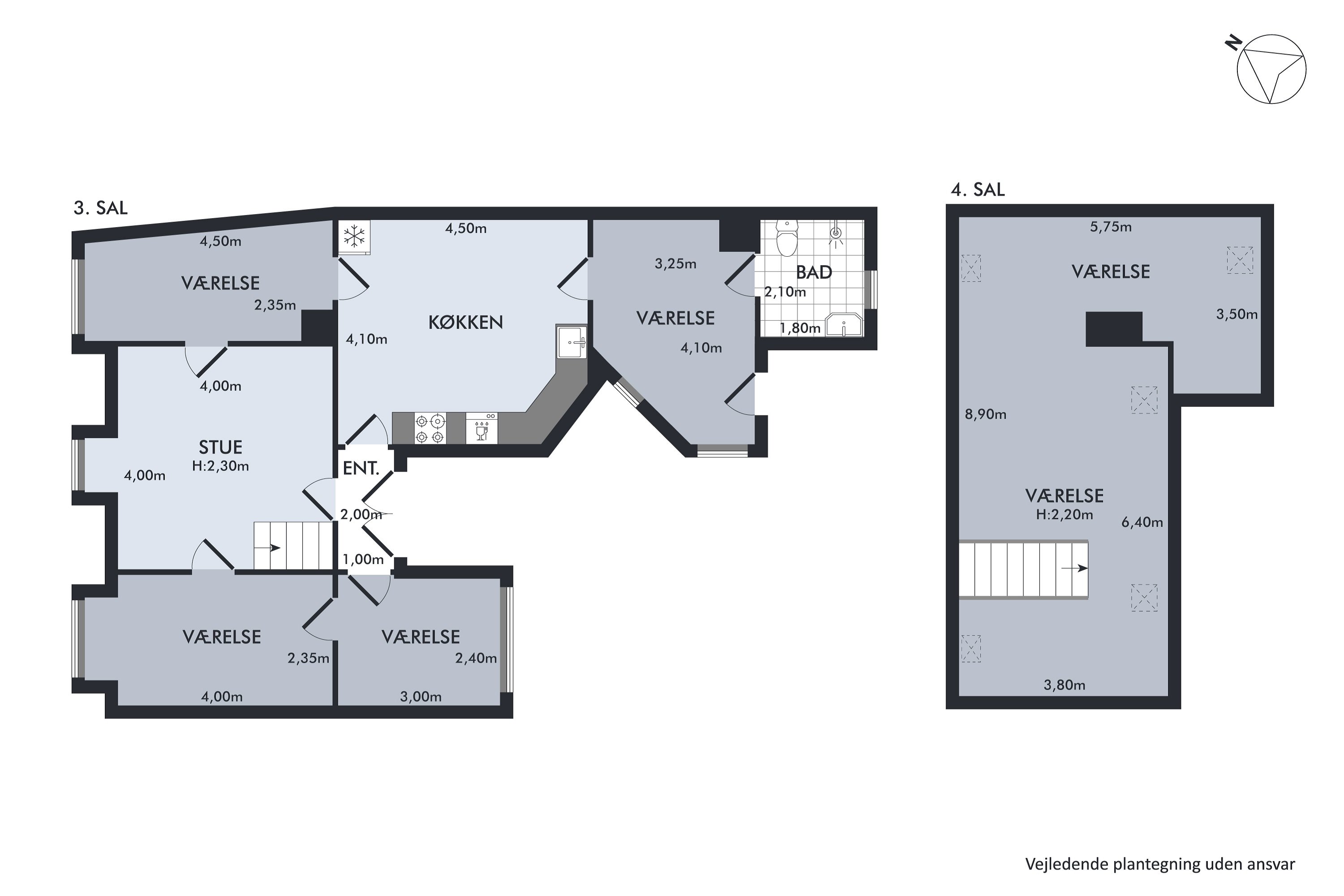 Plantegninger billede af Sankt Peders Stræde 41, 3., 1453 København K