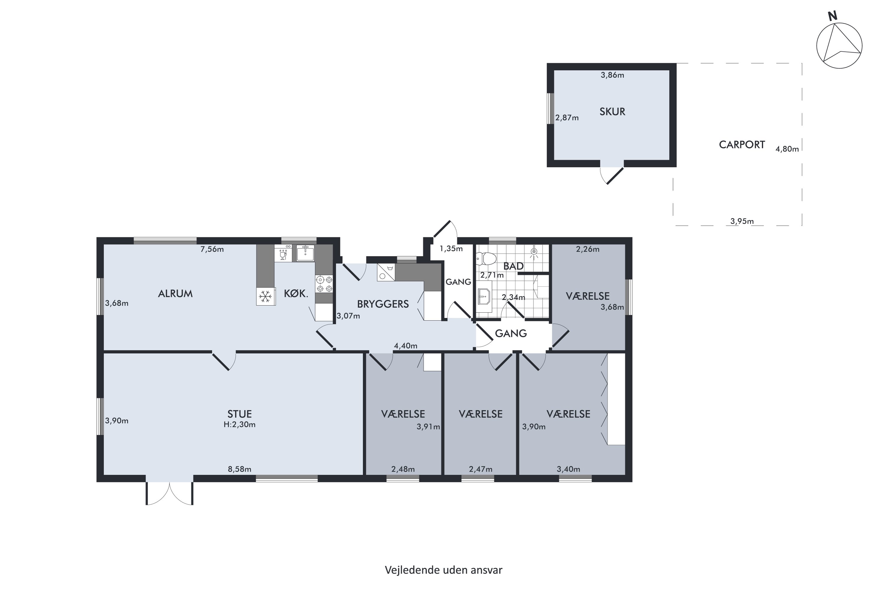 Plantegninger billede af Havremarken 85, Holbøl, 6340 Kruså