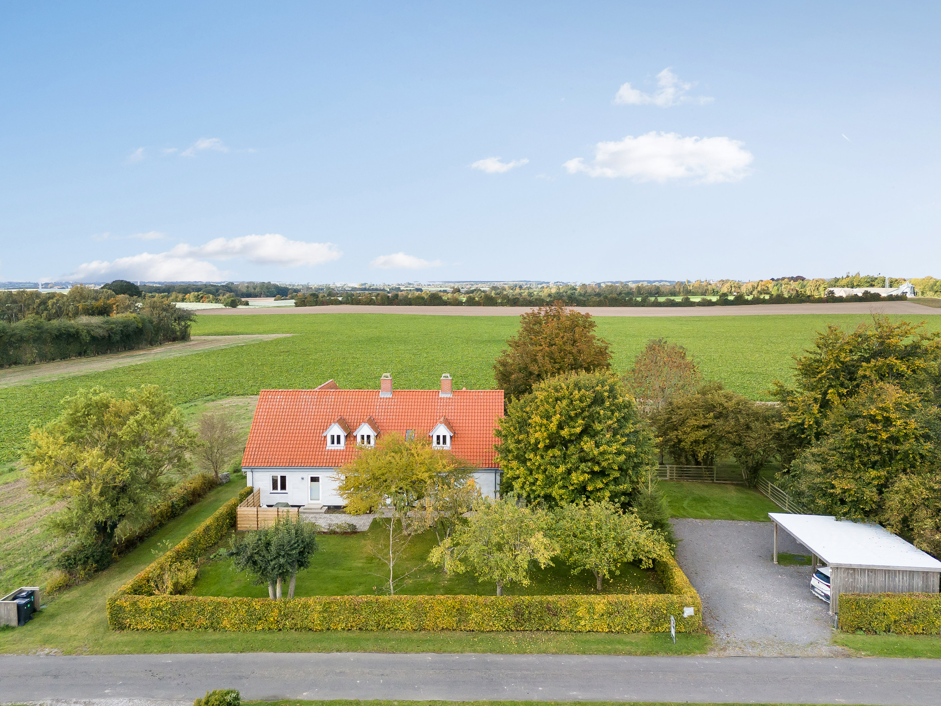 Miniaturebillede 1: luftfoto. Billede af Strandhuse 2, Bregninge, 4871 Horbelev