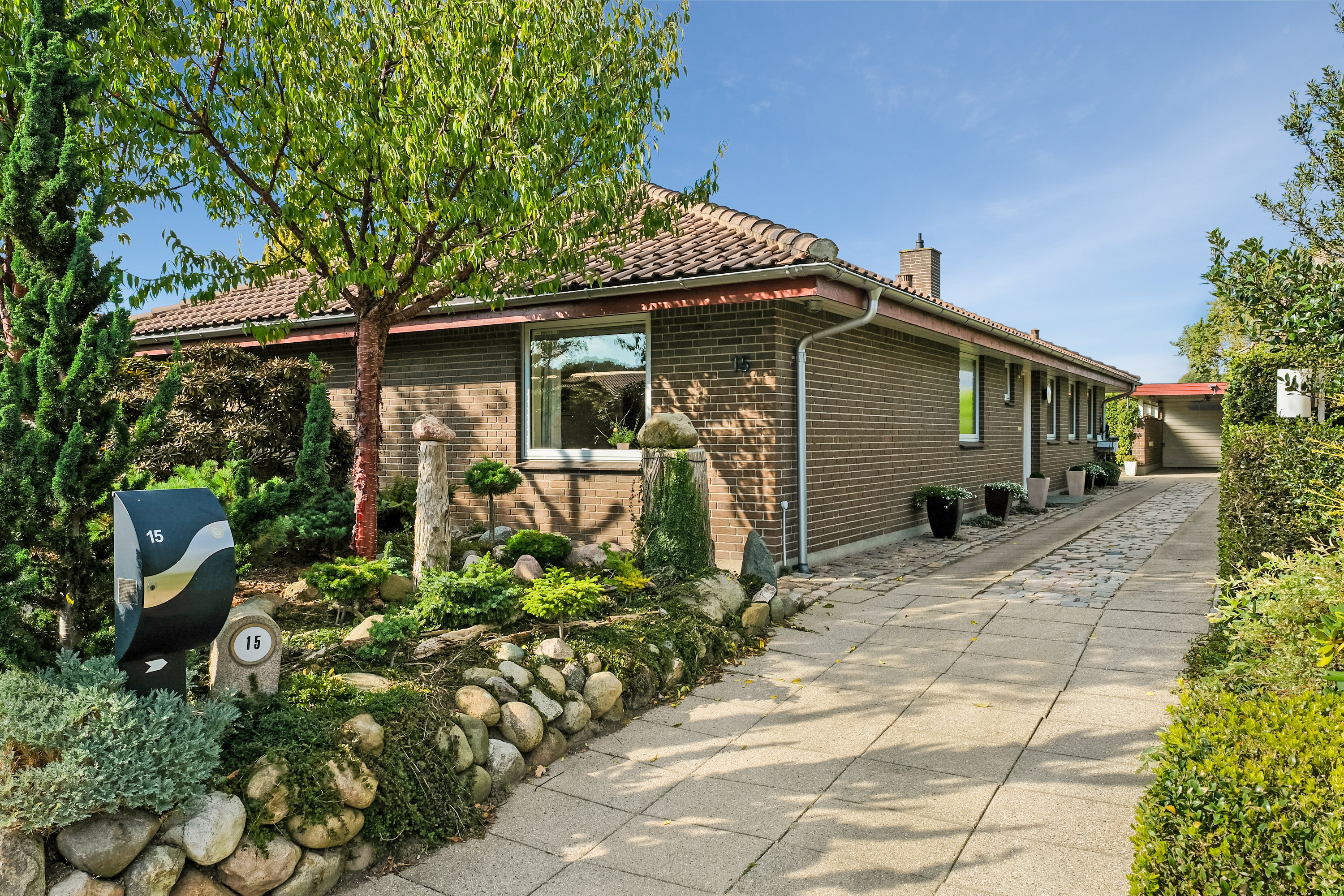 Villa: Facade på Rosenlunden 15, Aunslev, 5800 Nyborg