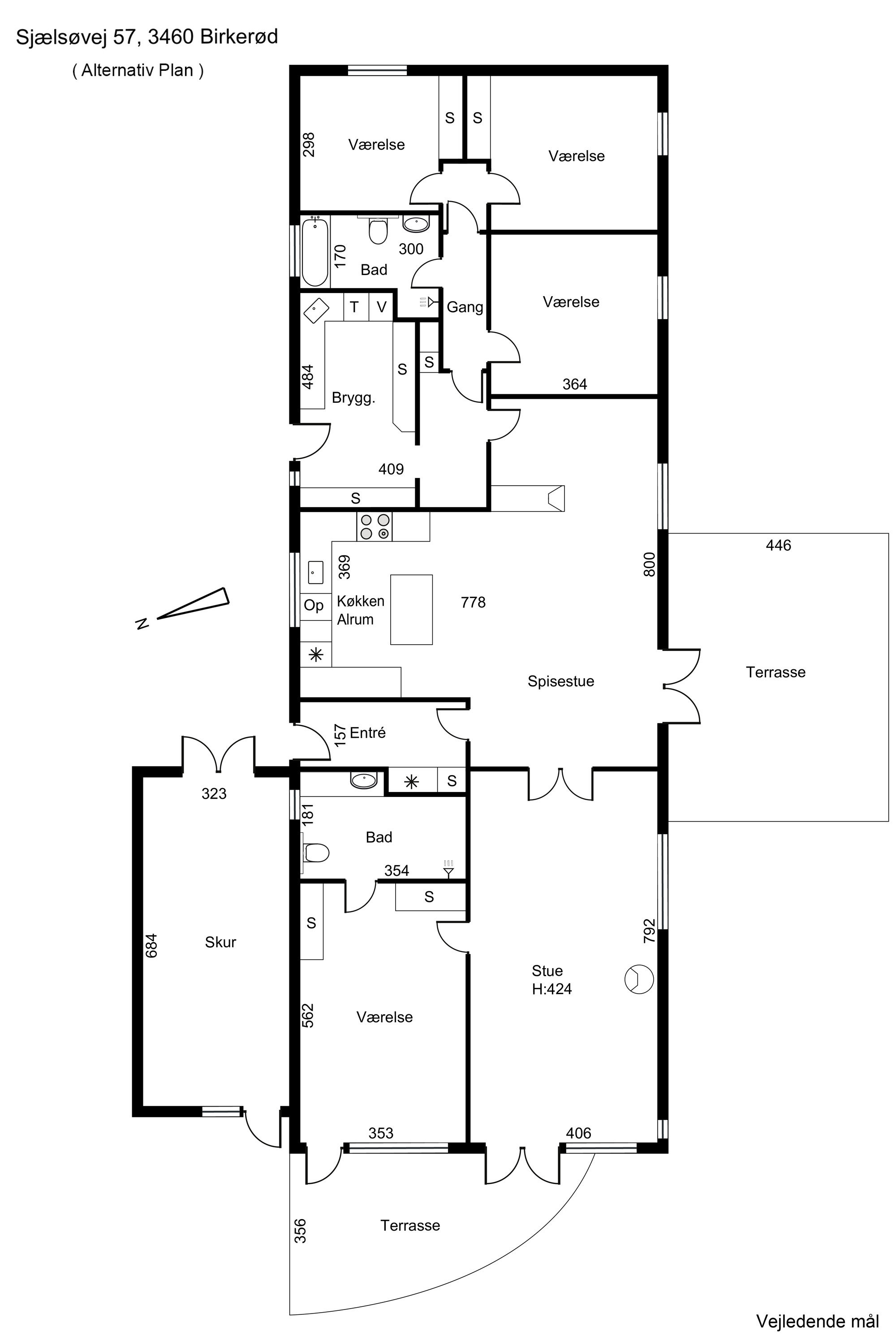 Plantegninger billede af Sjælsøvej 57, 3460 Birkerød