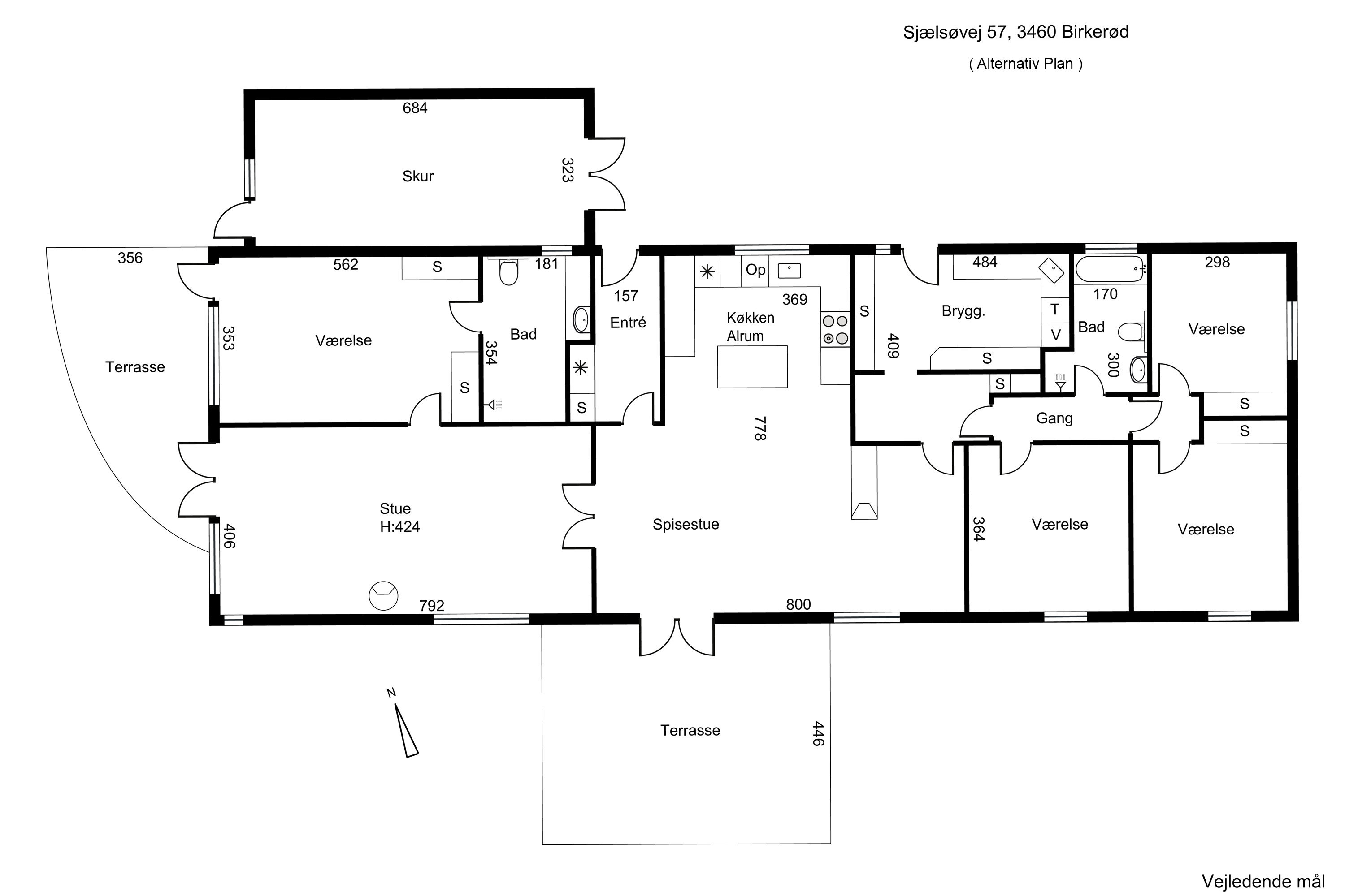 Plantegninger billede af Sjælsøvej 57, 3460 Birkerød