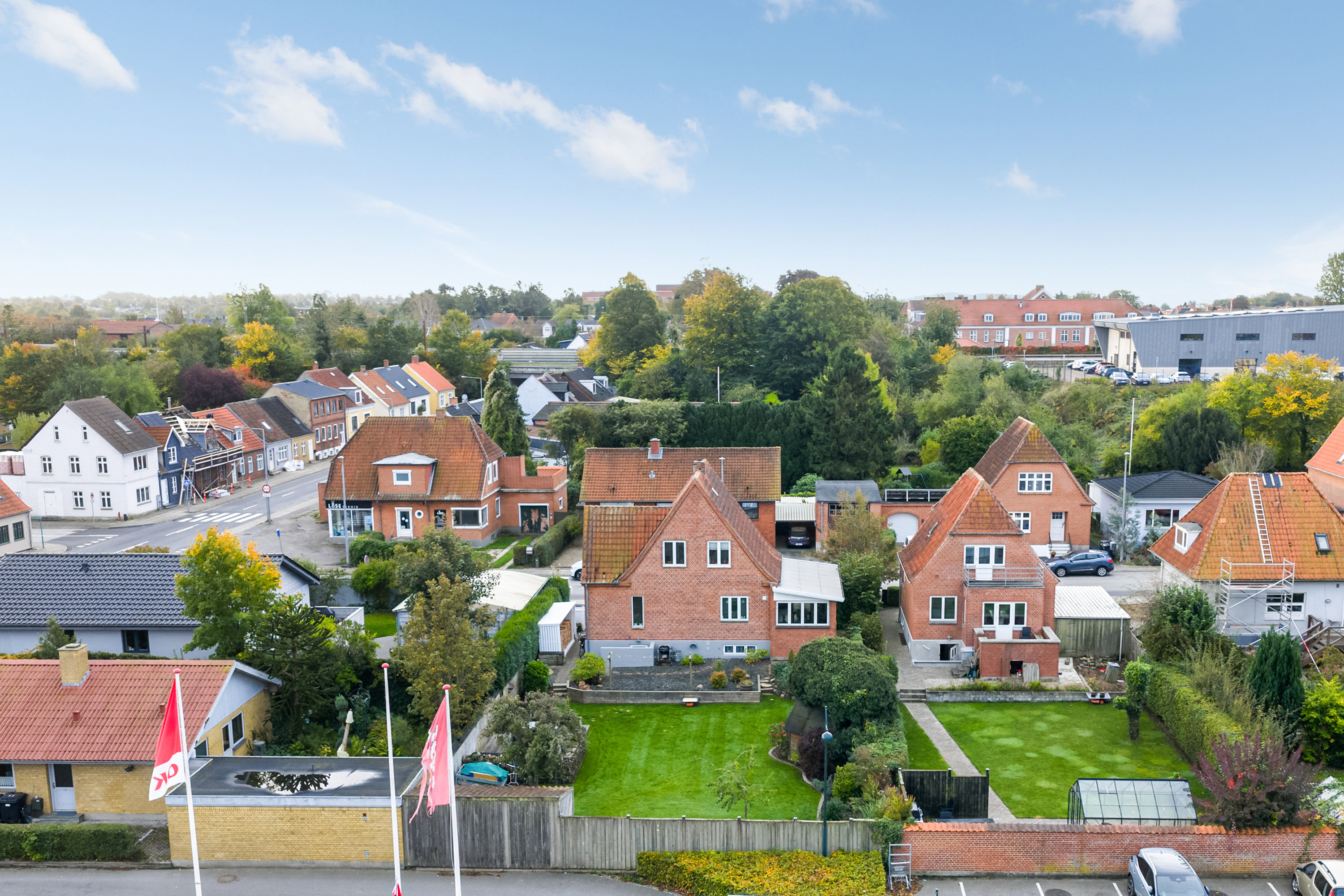 Fremhævet luftfoto billede i fuldskærmstilstand. Billede af Elmegade 31, 5500 Middelfart