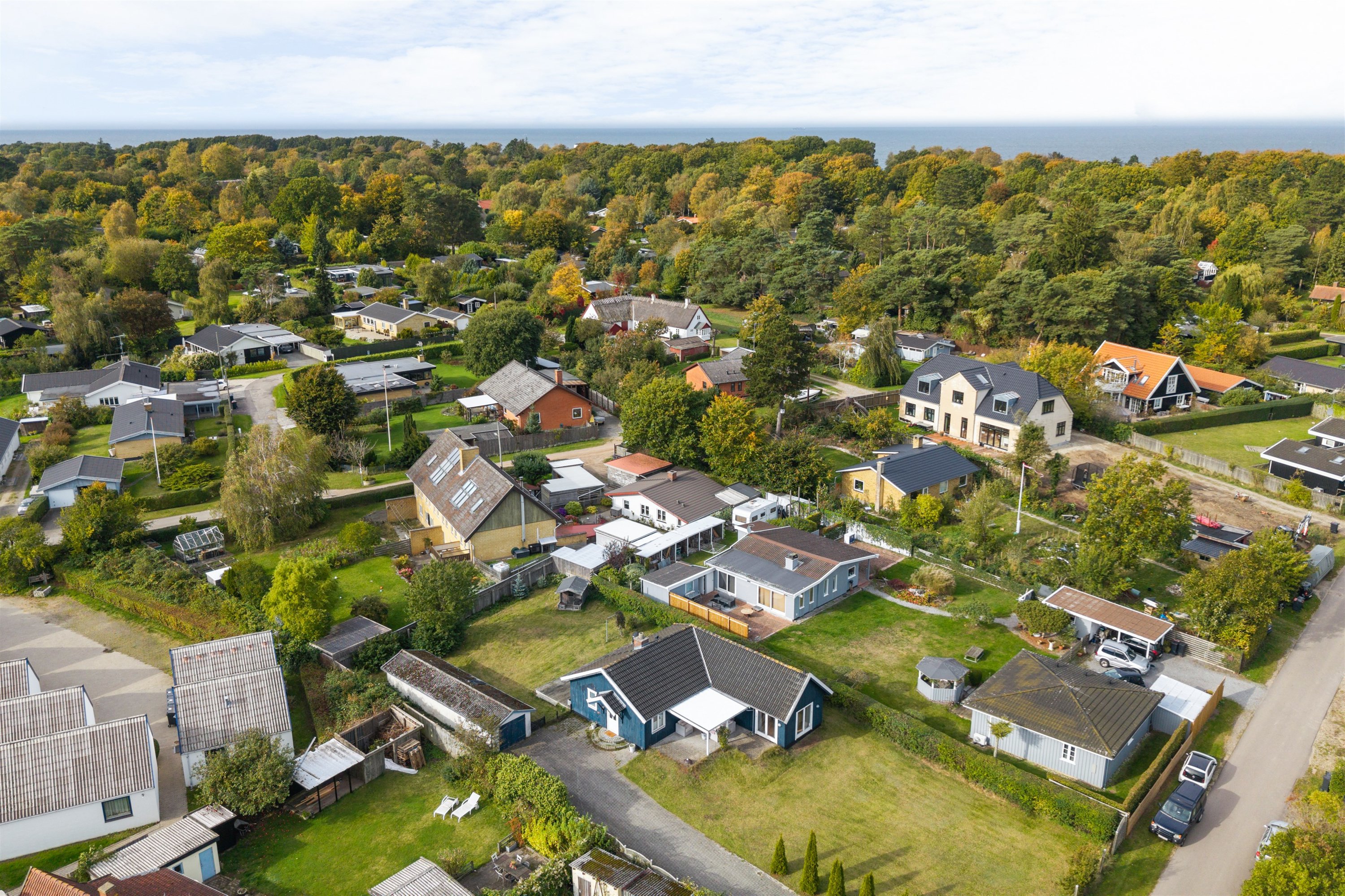 Fremhævet luftfoto billede i fuldskærmstilstand. Billede af Højdevej 1, 3250 Gilleleje