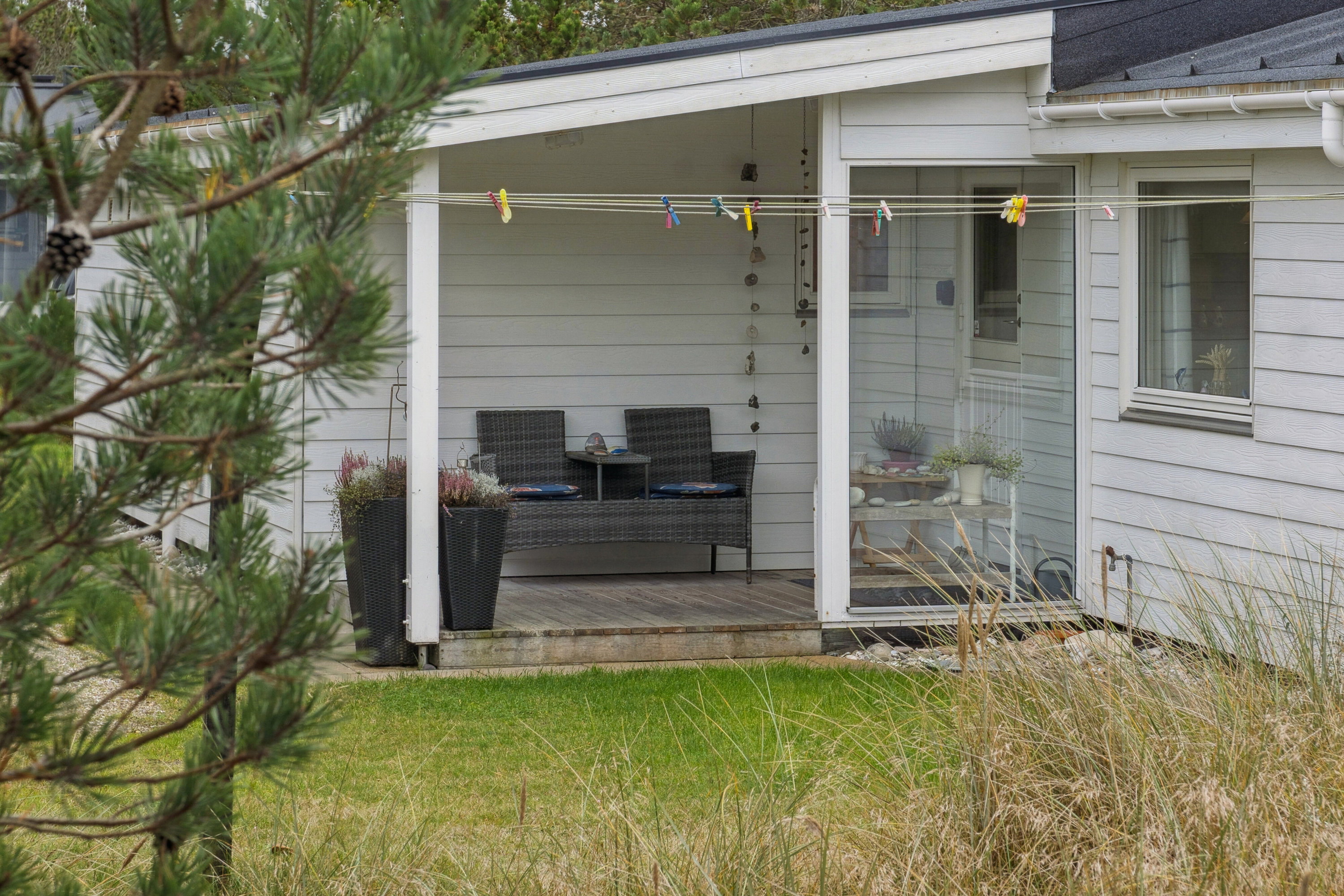 Fremhævet overdækket terrasse billede i fuldskærmstilstand. Billede af Havtornvej 4, Vorupør, 7700 Thisted