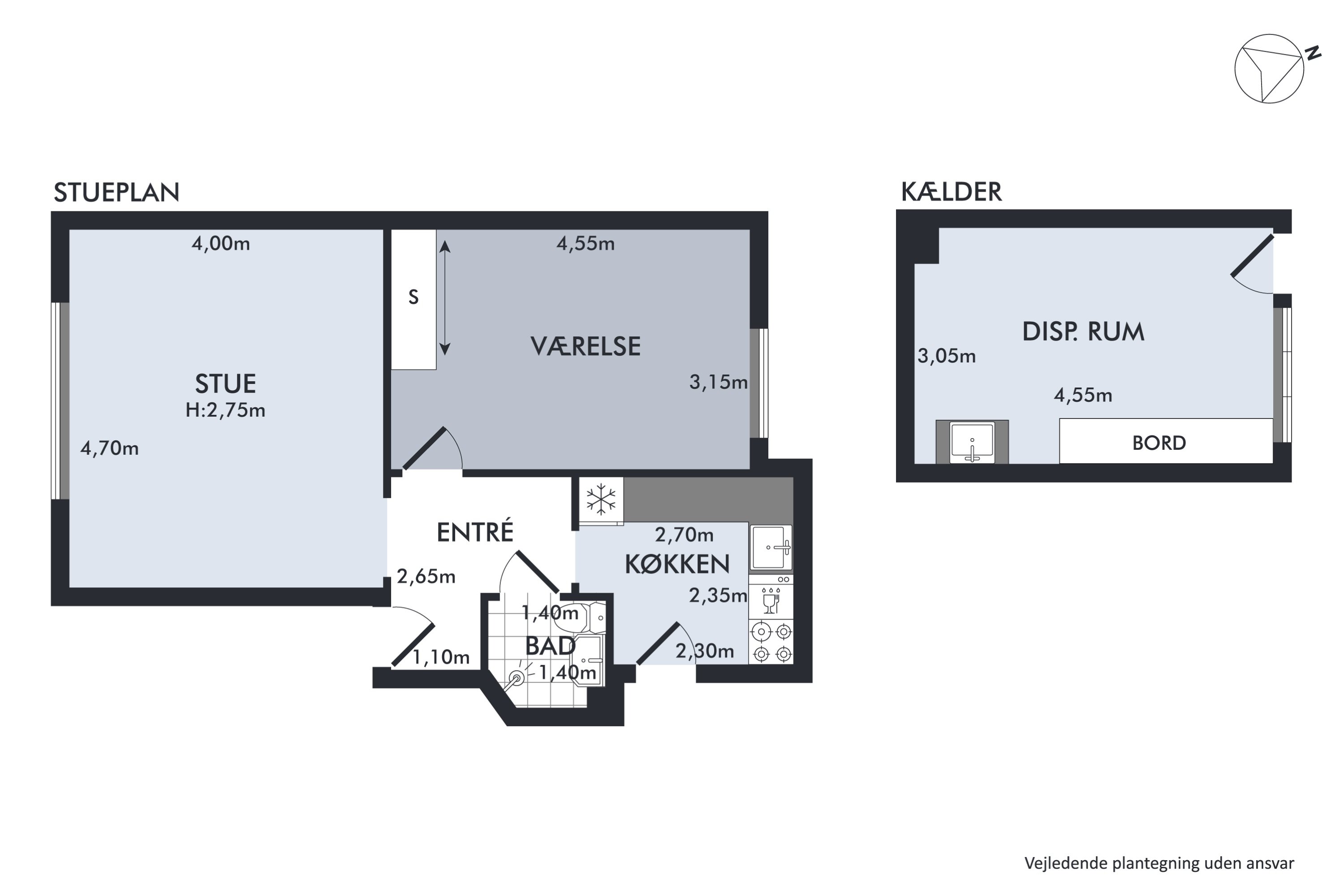 Plantegninger billede af Østerbro 57, st.. tv., 9000 Aalborg