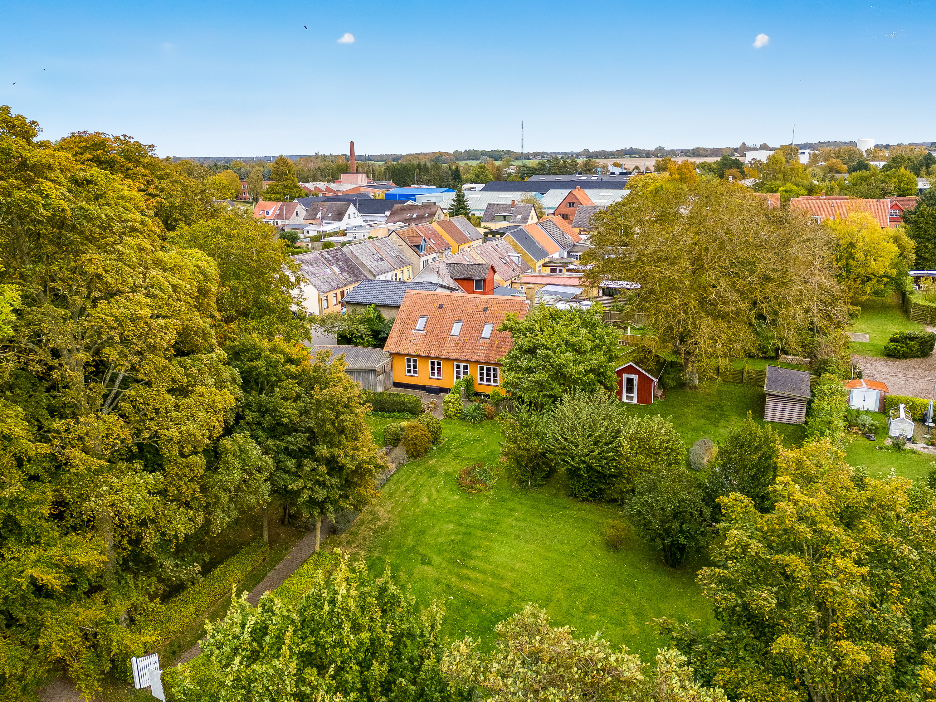 Fremhævet luftfoto billede i fuldskærmstilstand. Billede af Nørresøgade 21, 4930 Maribo